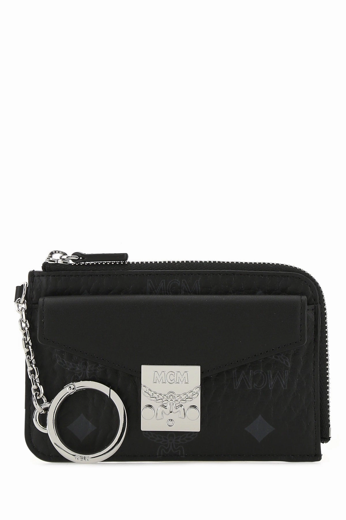 MCM Logo Plaque Zip-Up Card Case