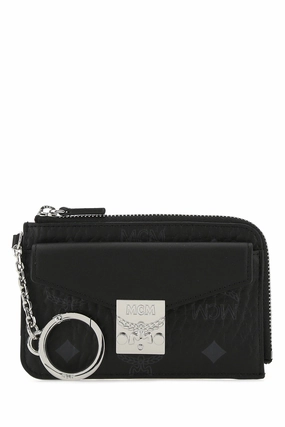 MCM Logo Plaque Zip-Up Card Case