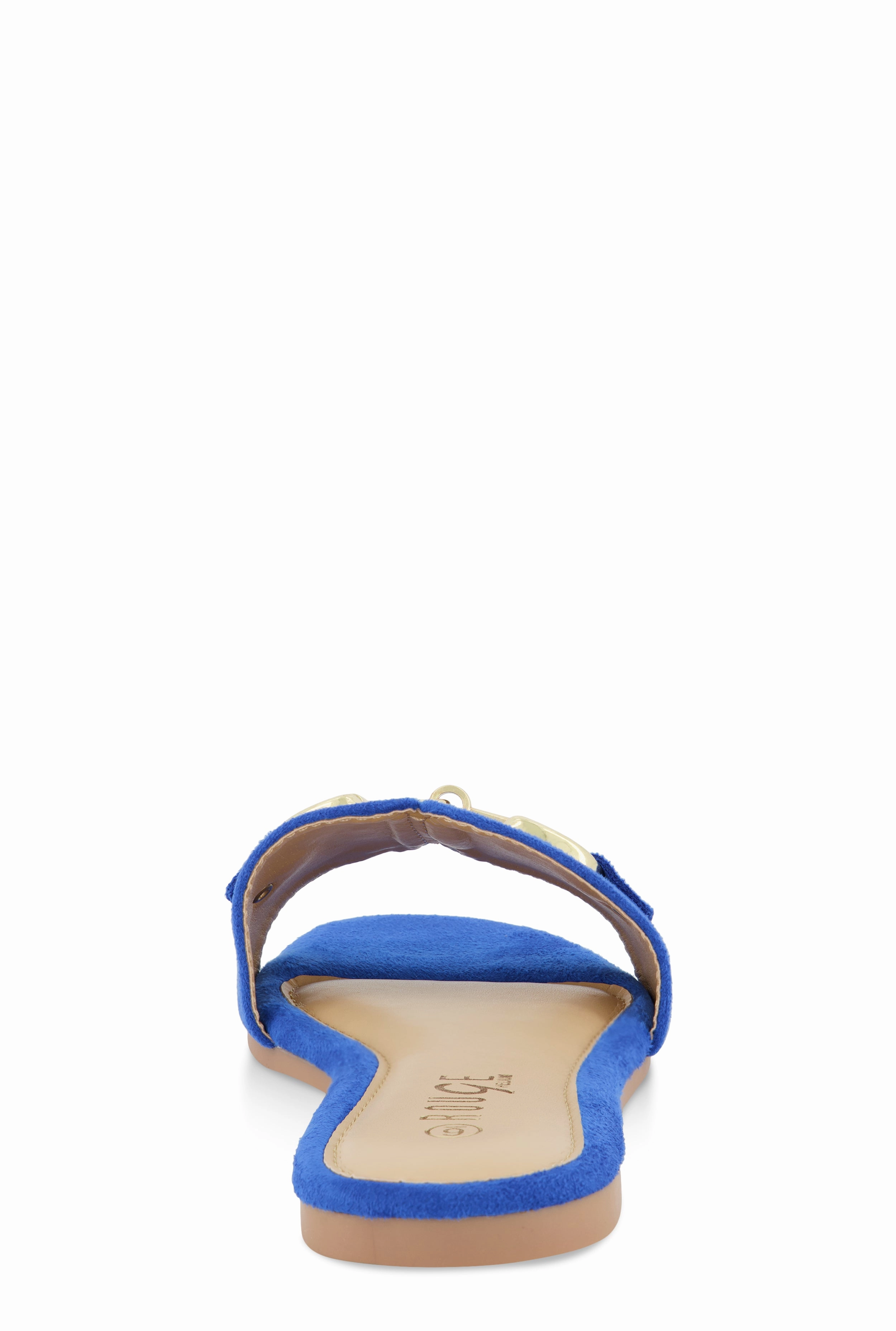 Metallic Horsebit Single Band Slide Sandals