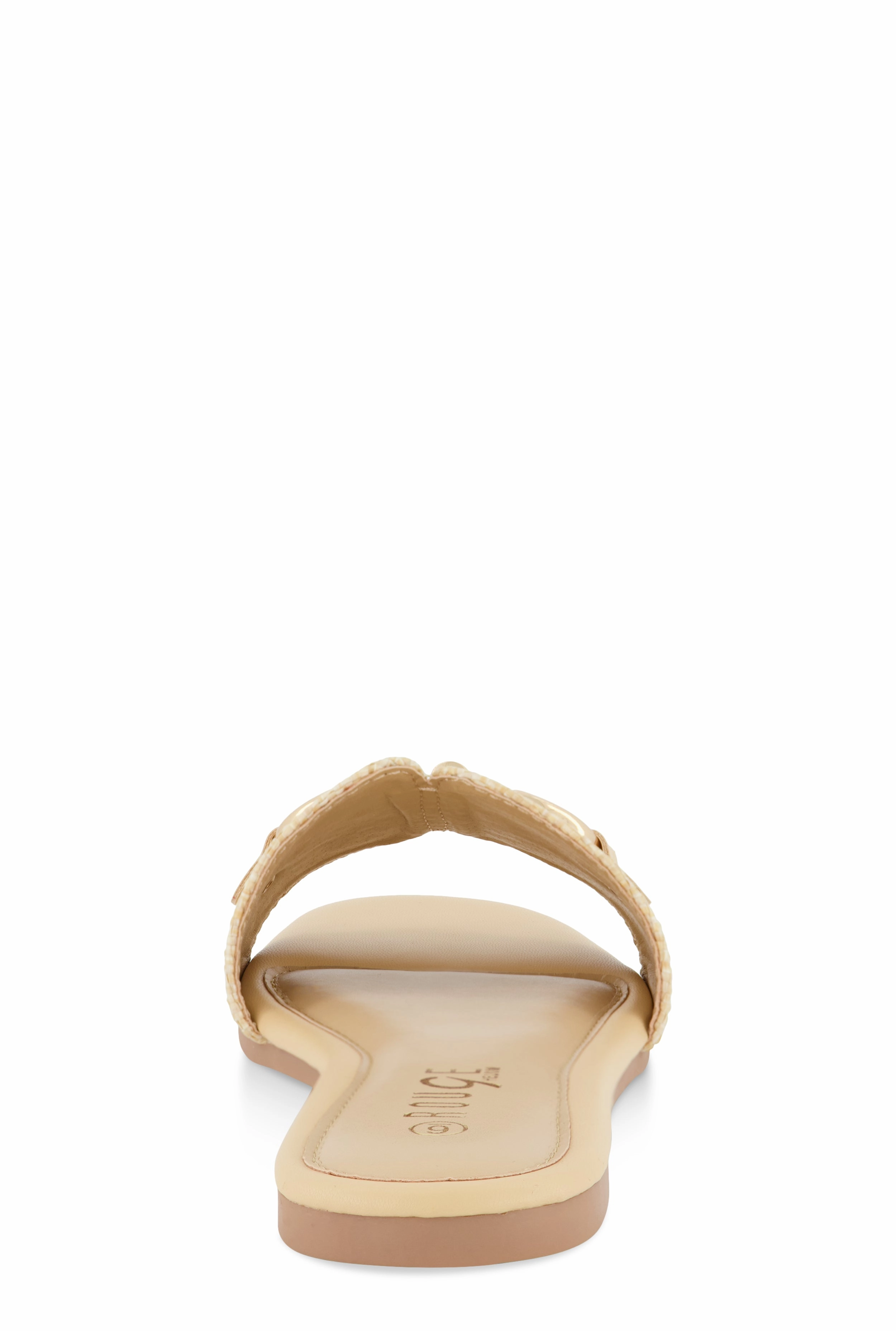 Metallic Horsebit Single Band Slide Sandals