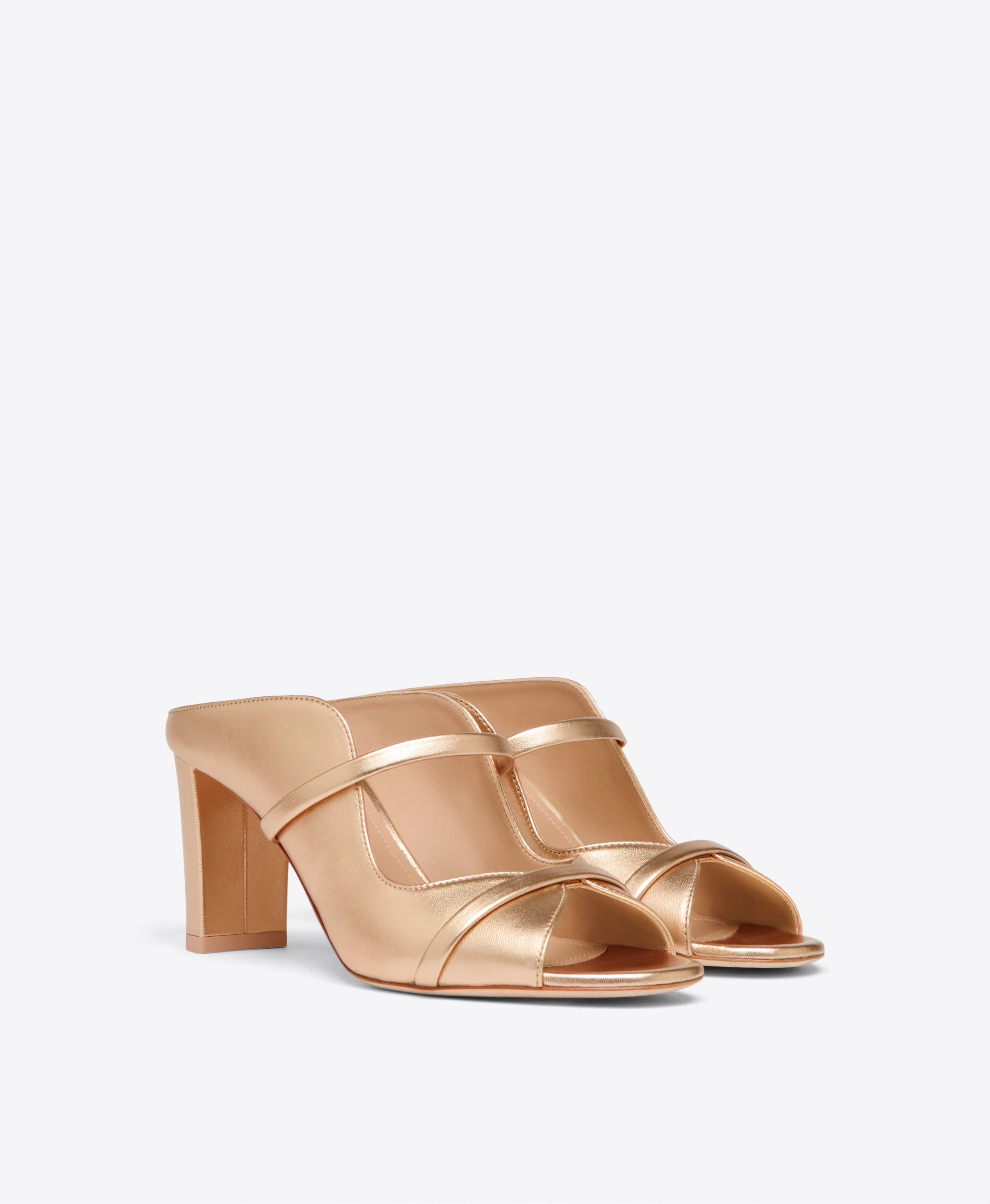Norah 70 Gold Leather Heeled Sandals