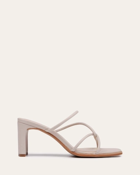 NOVI MID HEEL SANDALS BONE LEATHER