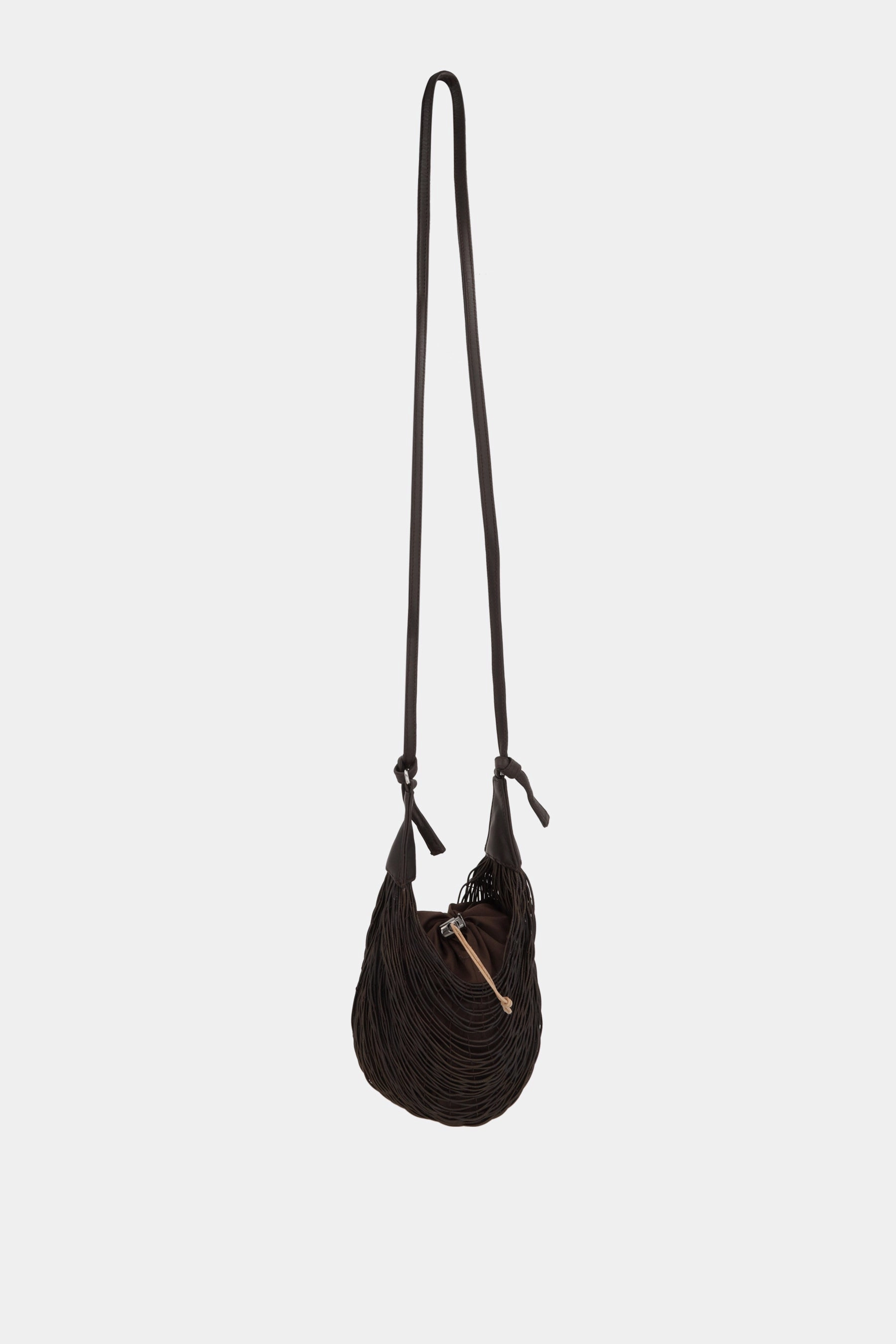 Palloncino crossbody bag in fabric with elastic bands