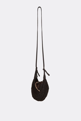 Palloncino crossbody bag in fabric with elastic bands