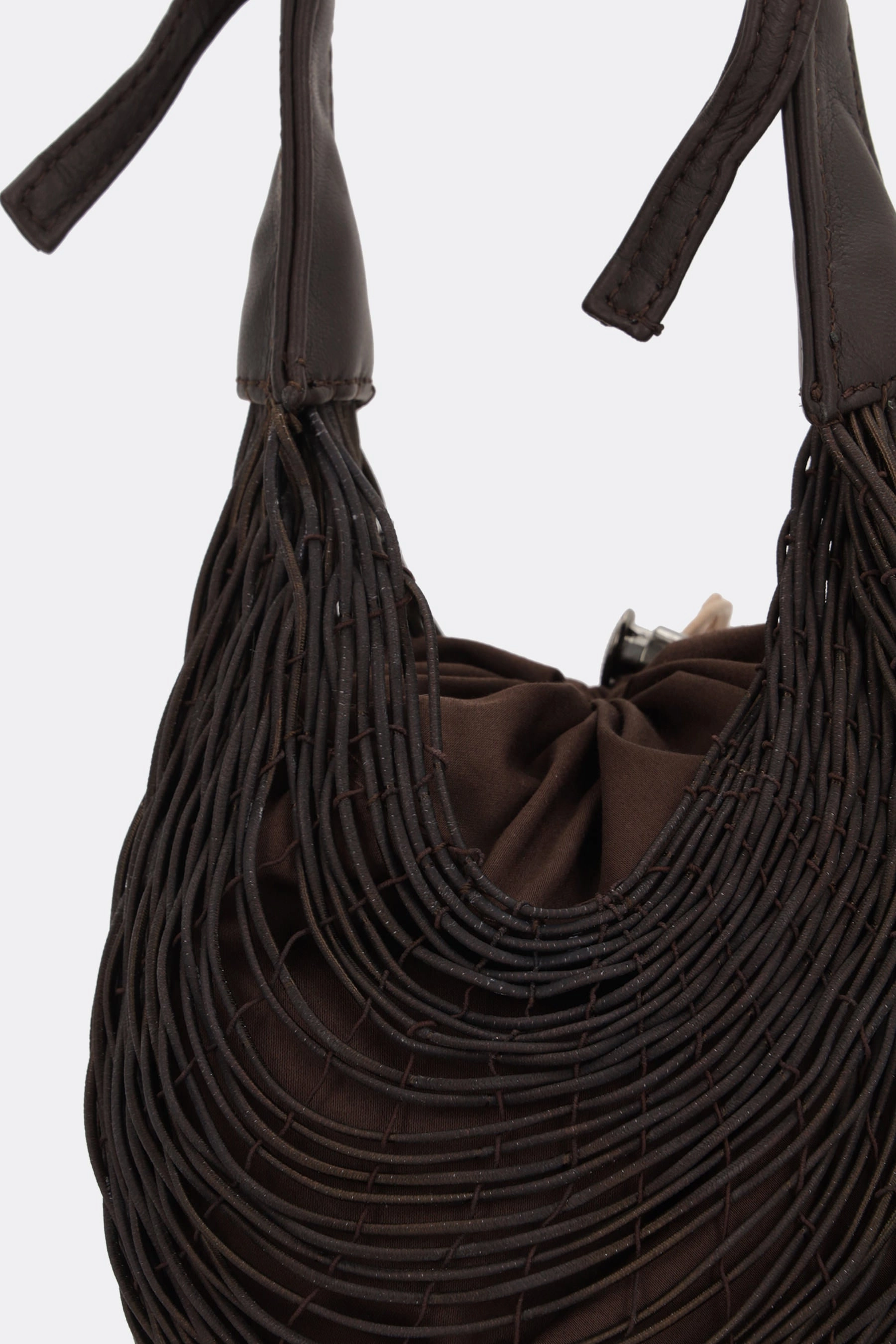 Palloncino crossbody bag in fabric with elastic bands
