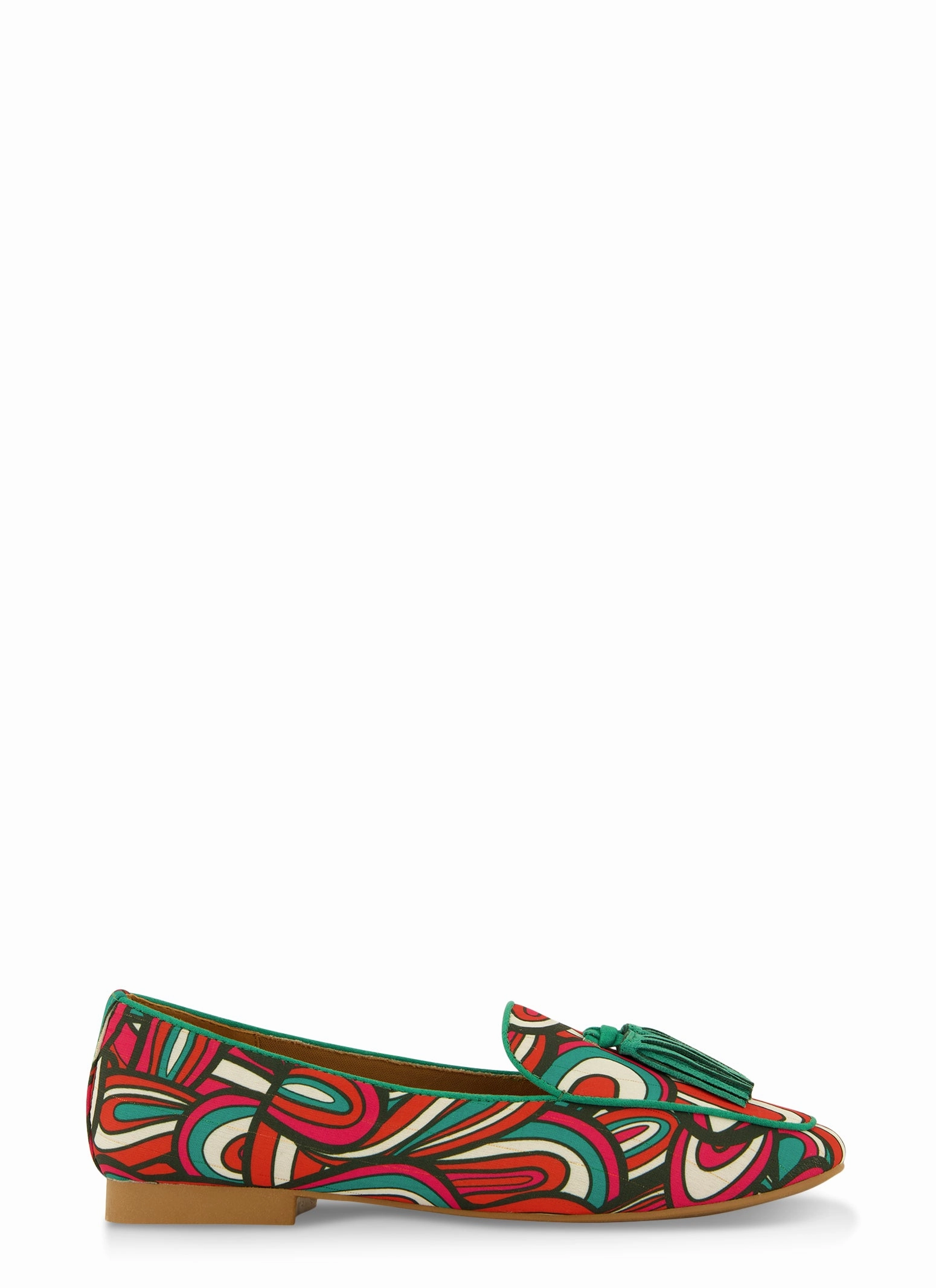 Patterned Tassel Loafers