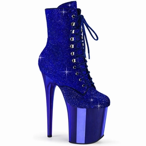 Pleaser Flamingo-1020CHRS-Royal Blue-Size 8-Clearance