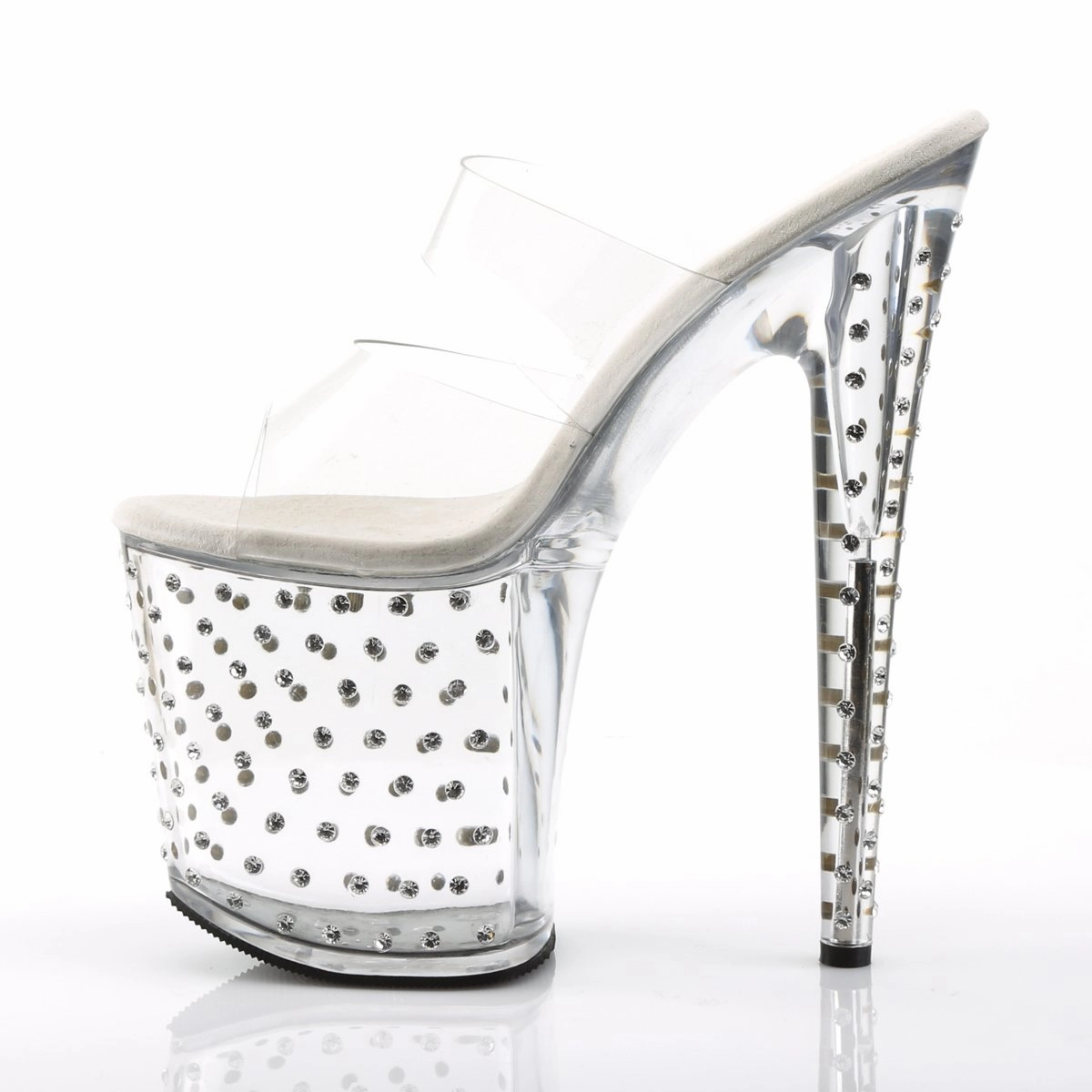 Pleaser Stardust-802-Clear-Size 6-Clearance