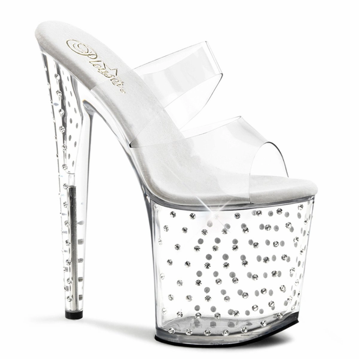 Pleaser Stardust-802-Clear-Size 6-Clearance