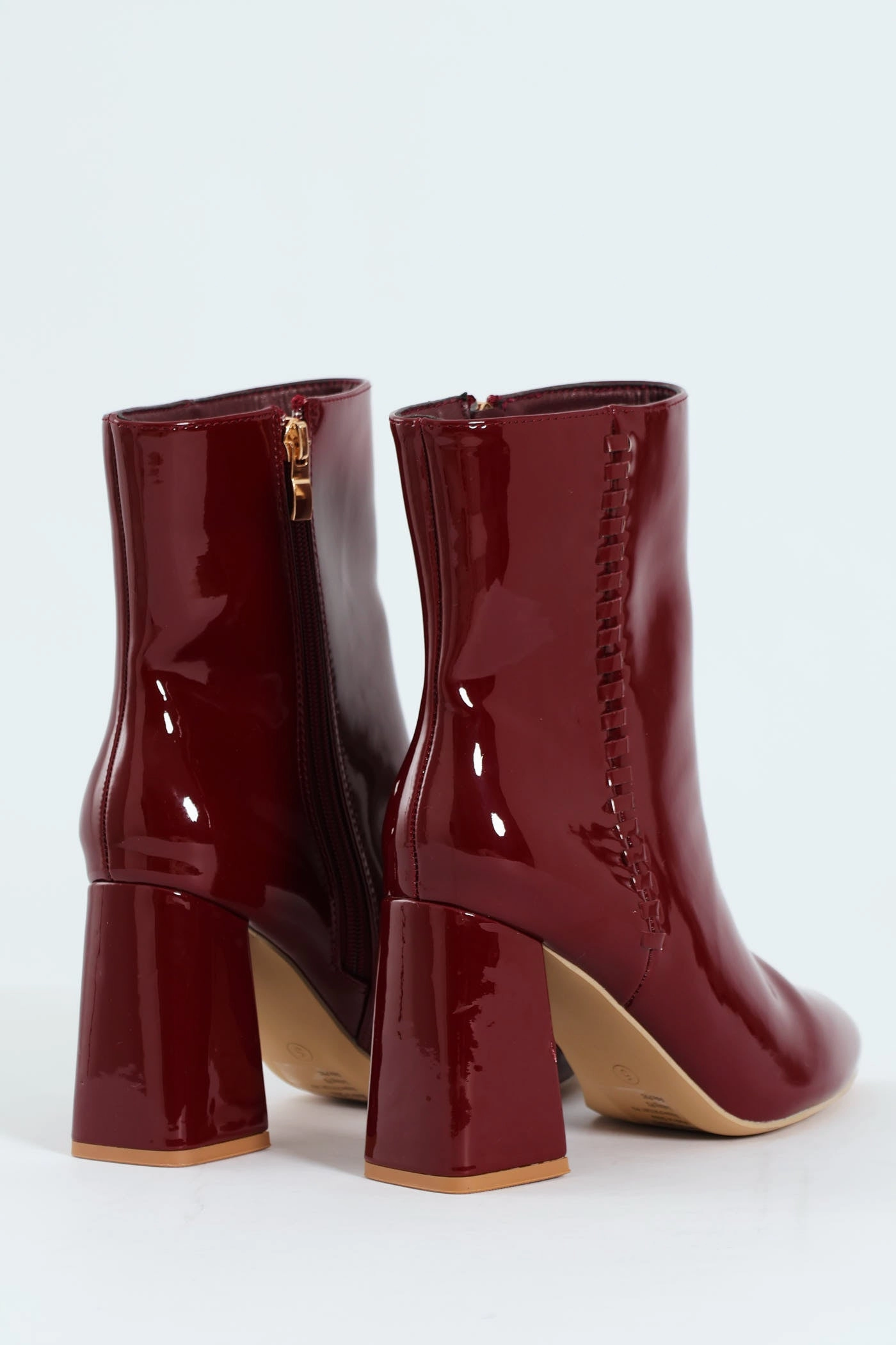 Pointy Detail Ankle Boot - Oxblood