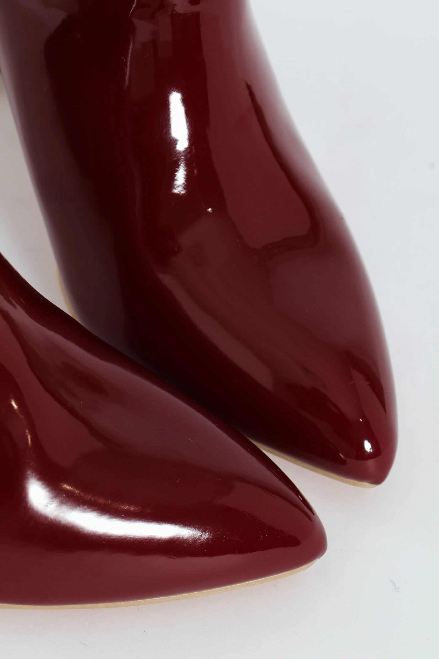 Pointy Detail Ankle Boot - Oxblood