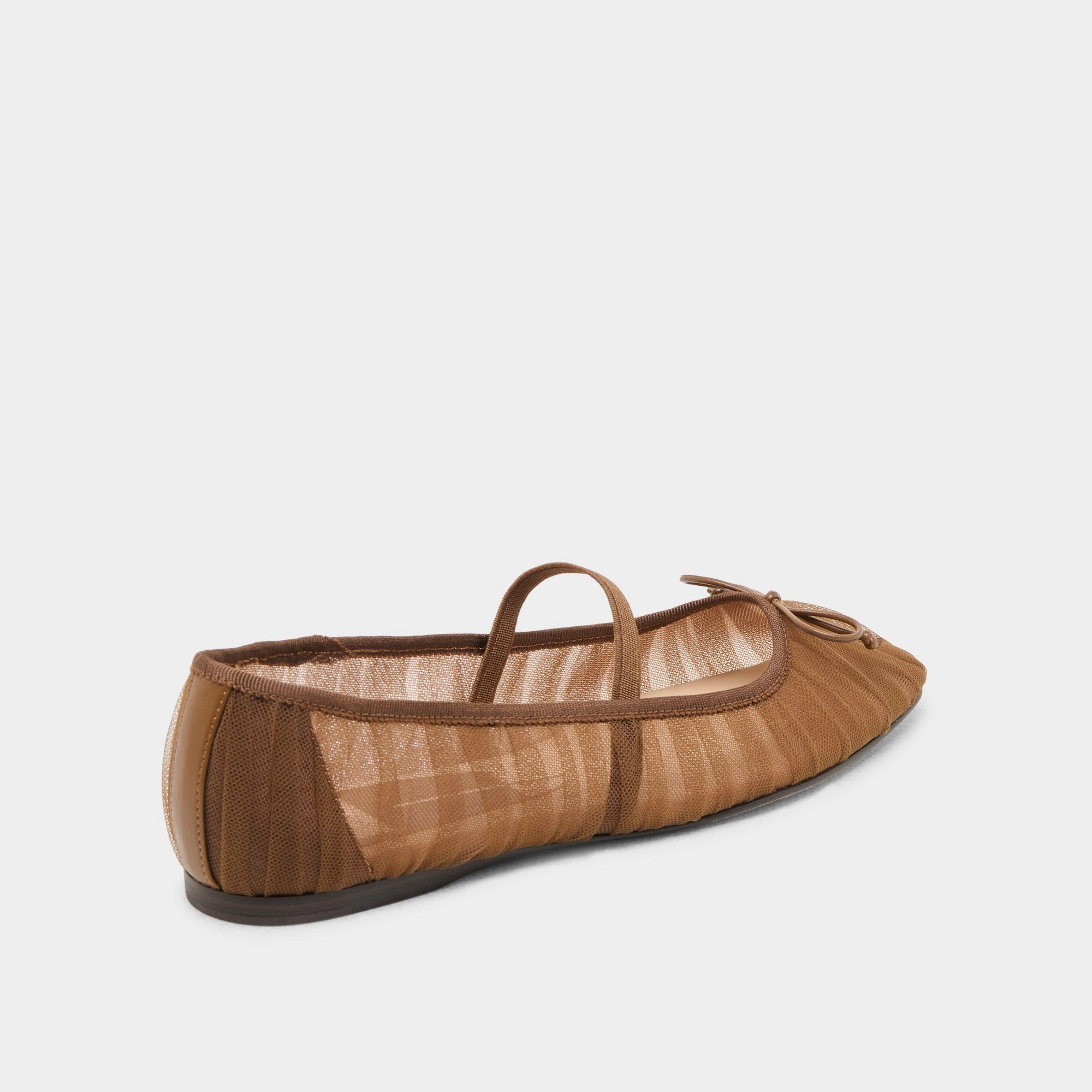 RAEVEN BALLET FLATS MID BROWN TULLE