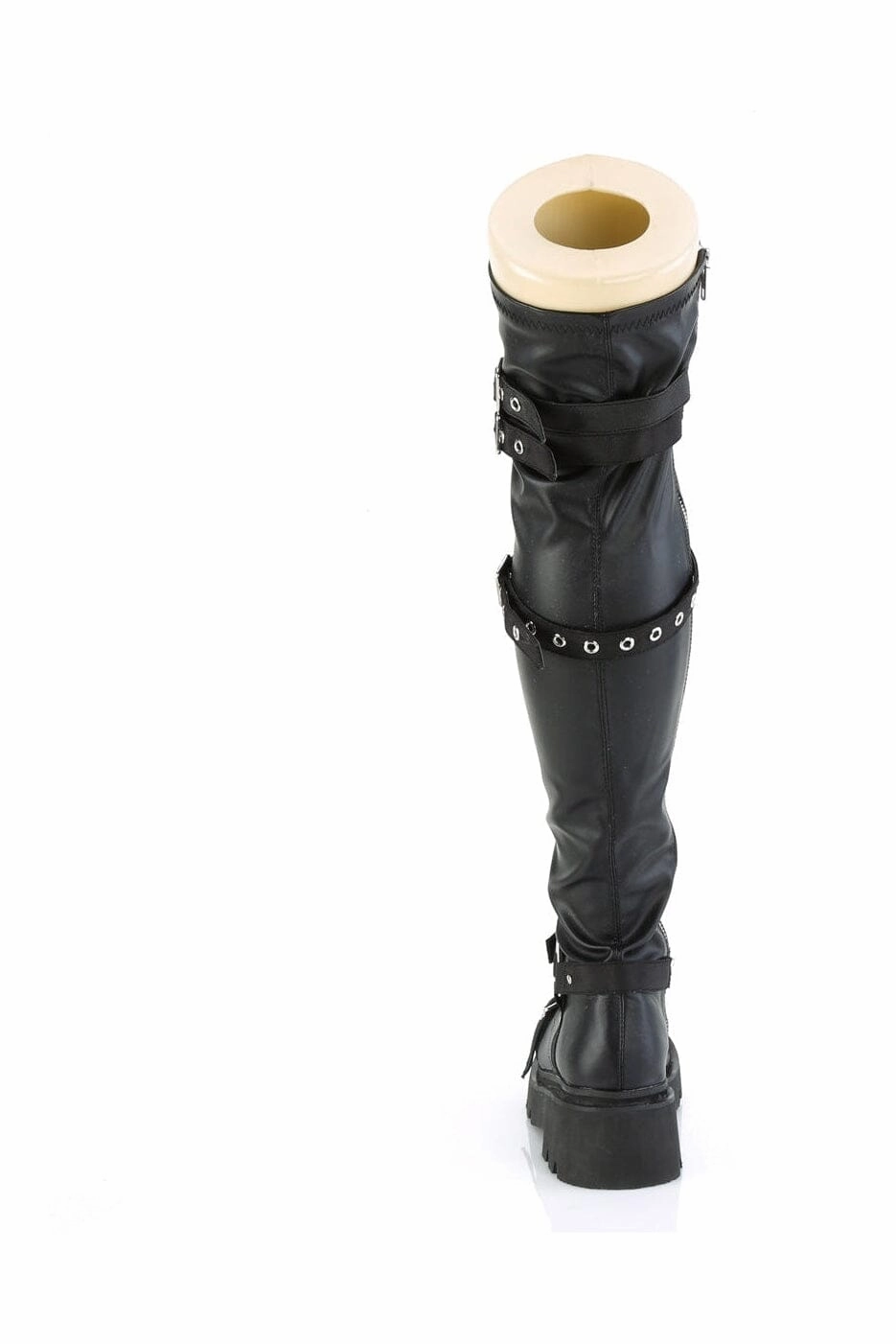 RENEGADE-320 Black Vegan Leather Knee Boot
