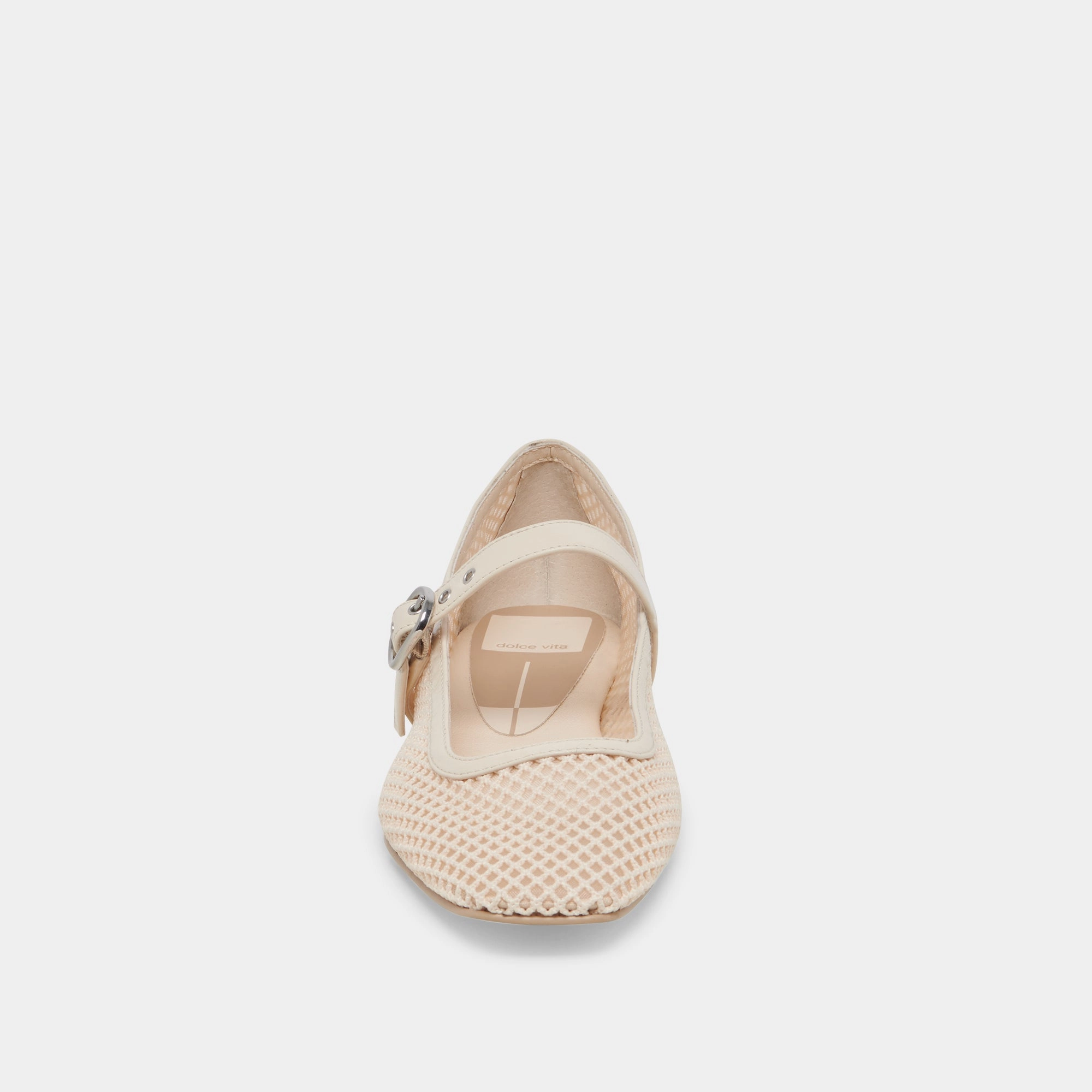 RODNI MESH BALLET FLATS CREME WOVEN MESH