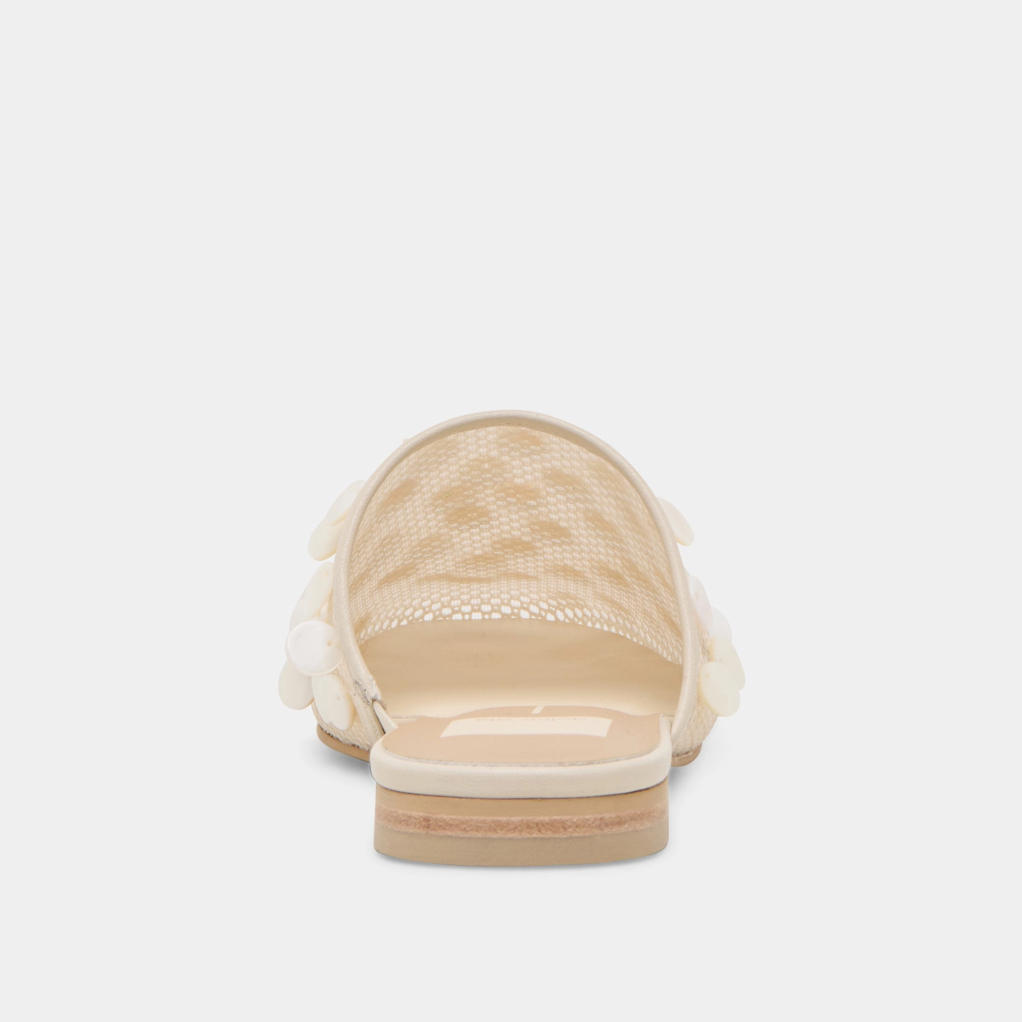 ROVA BEAD FLATS IVORY DISC MESH