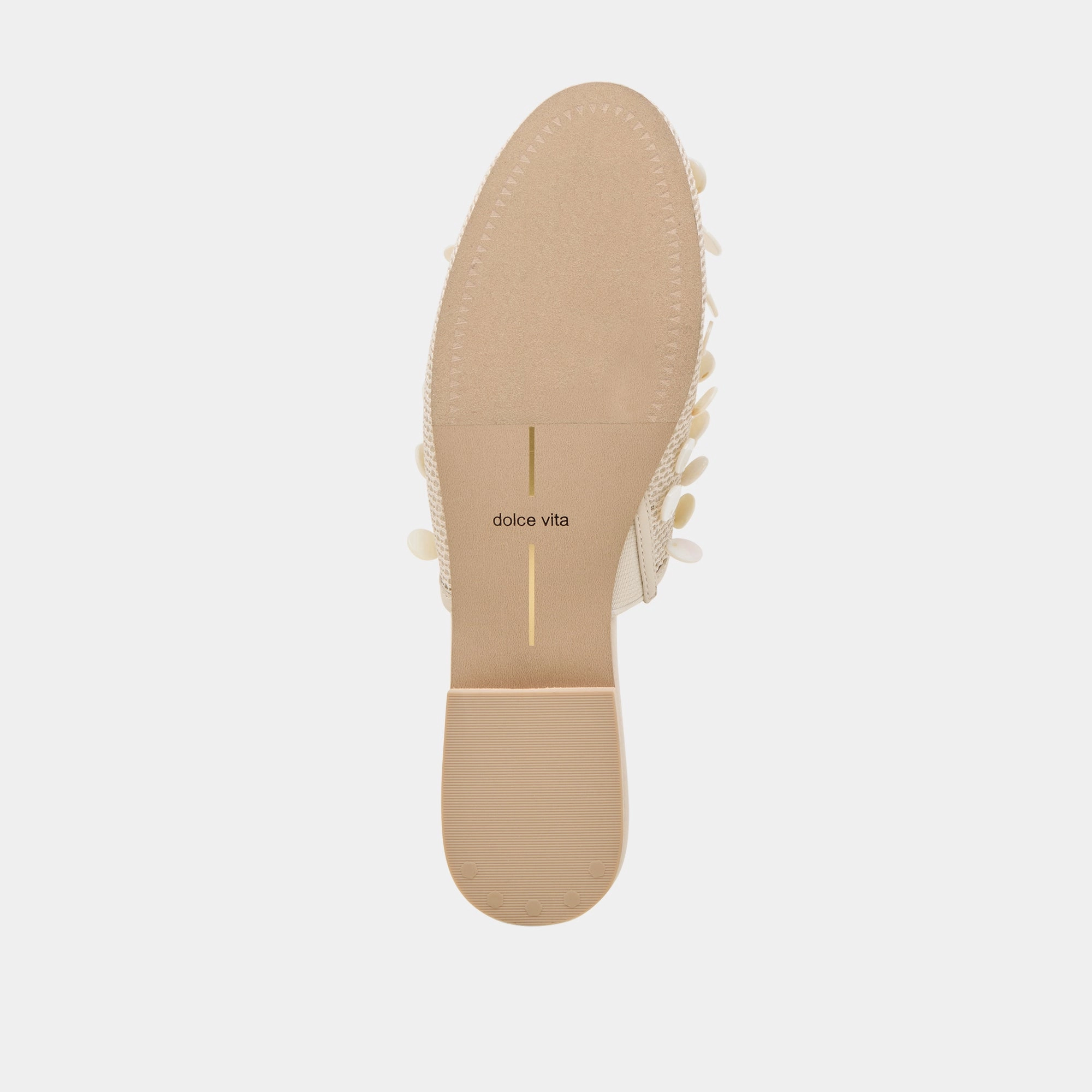 ROVA BEAD FLATS IVORY DISC MESH
