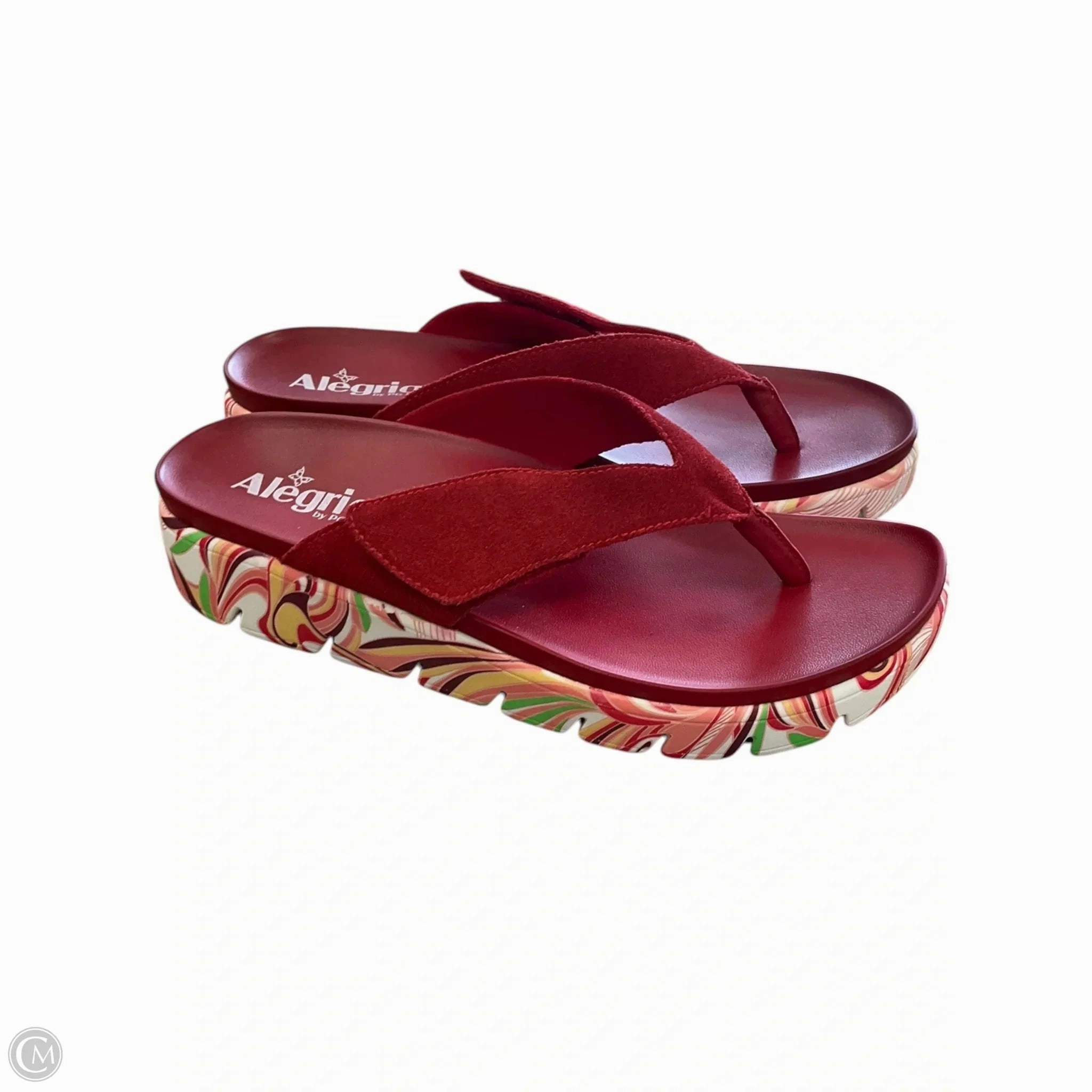 Sandals Flip Flops By Alegria In Red, Size: 9.5