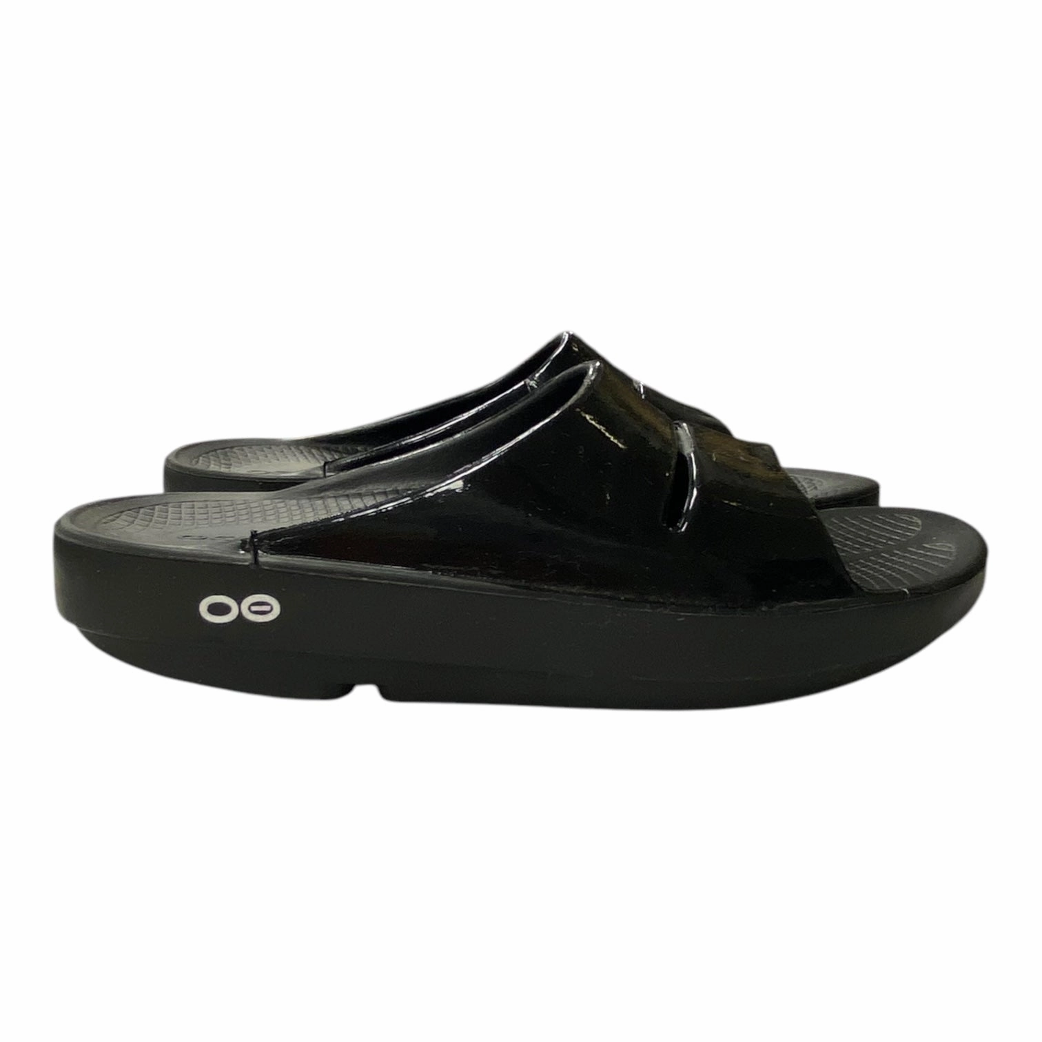 Sandals Flip Flops By Oofos In Black, Size:8