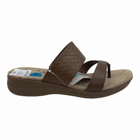 Sandals Heels Wedge By Bare Traps In Brown, Size:10