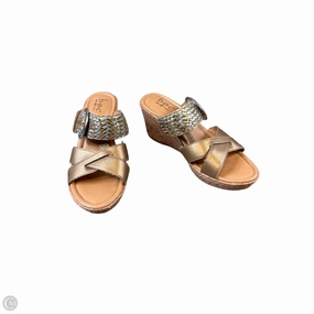 Sandals Heels Wedge By Boc In Tan, Size: 7