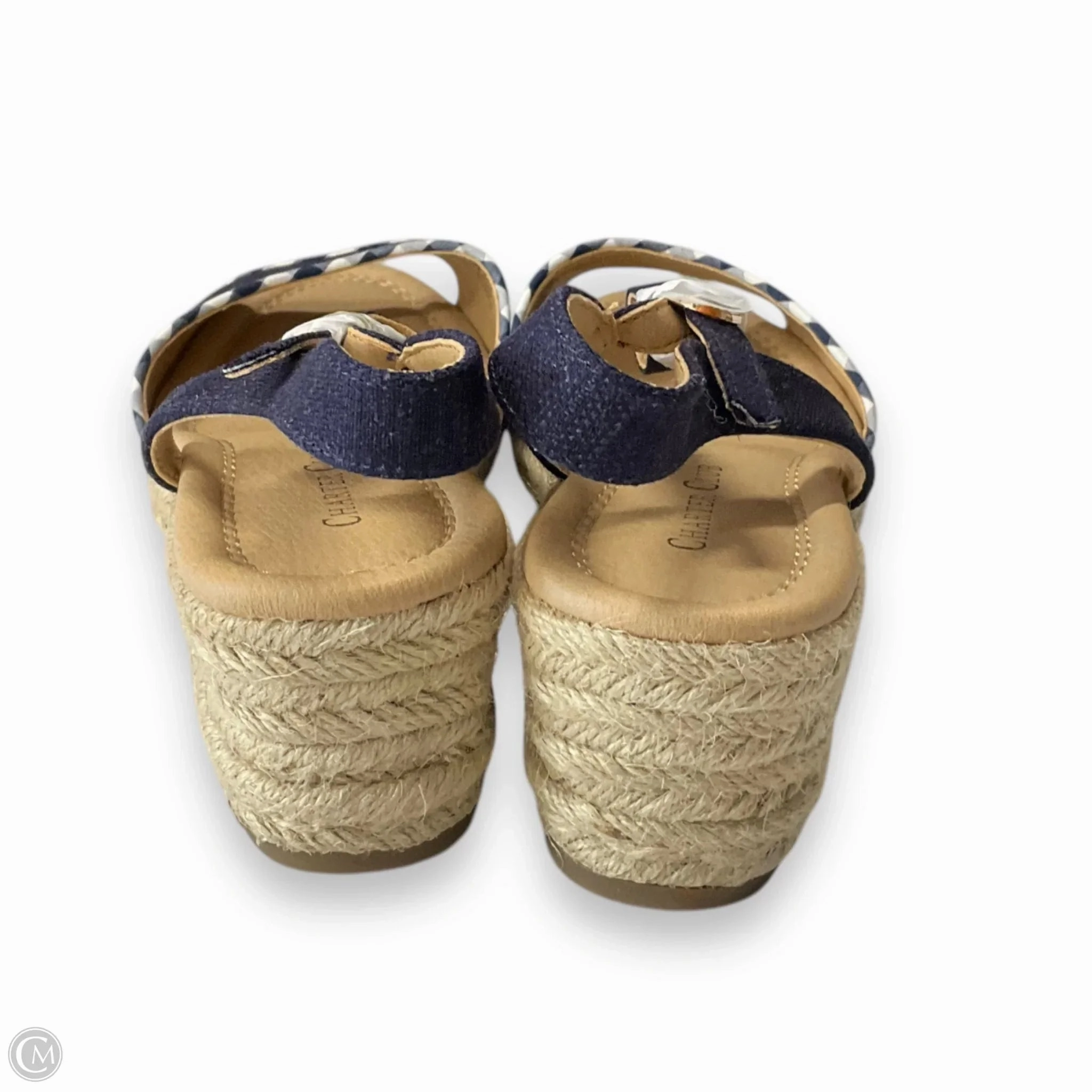 Sandals Heels Wedge By Charter Club In Navy, Size: 8.5