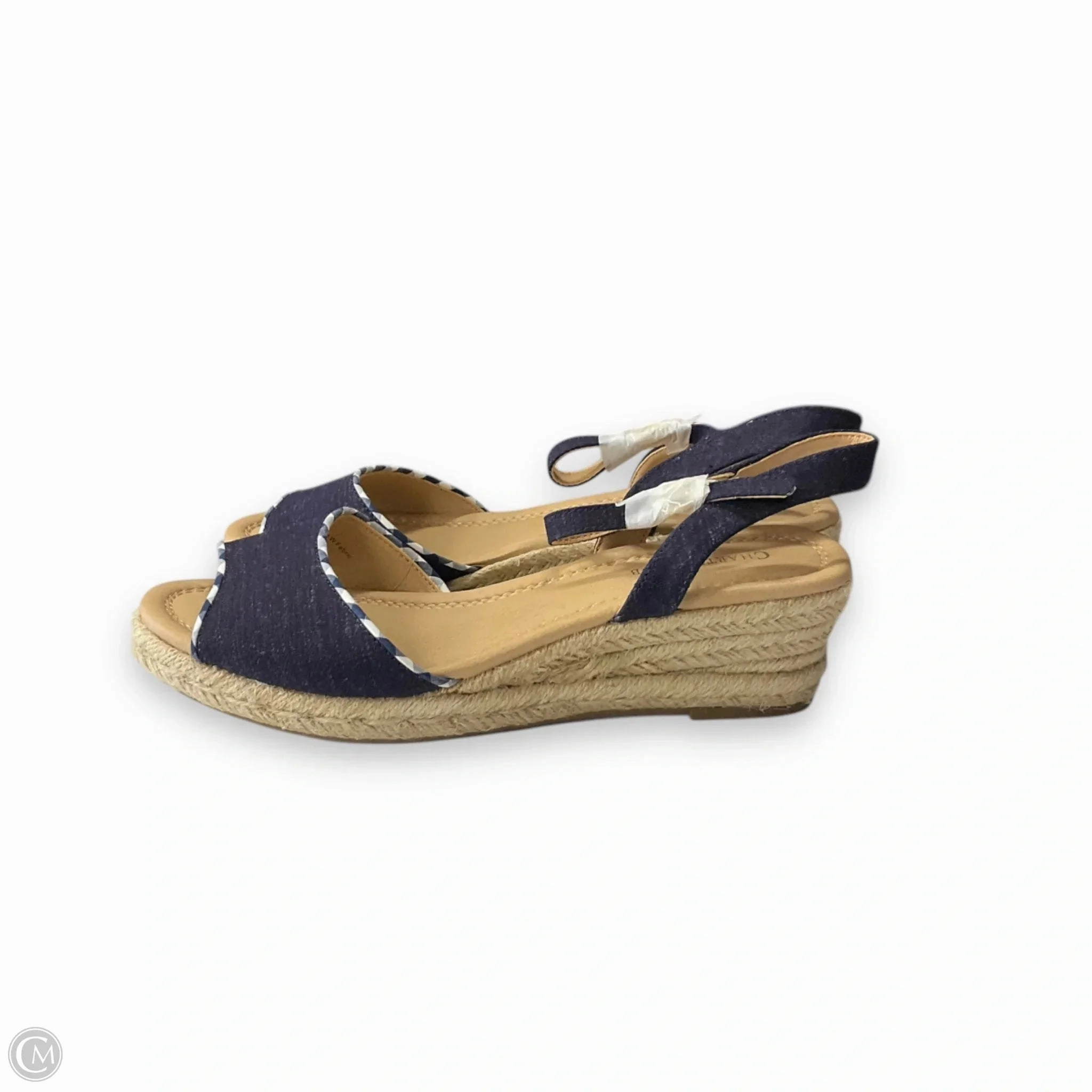 Sandals Heels Wedge By Charter Club In Navy, Size: 8.5