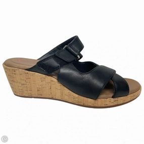 Sandals Heels Wedge By Clothes Mentor In Black, Size: 10