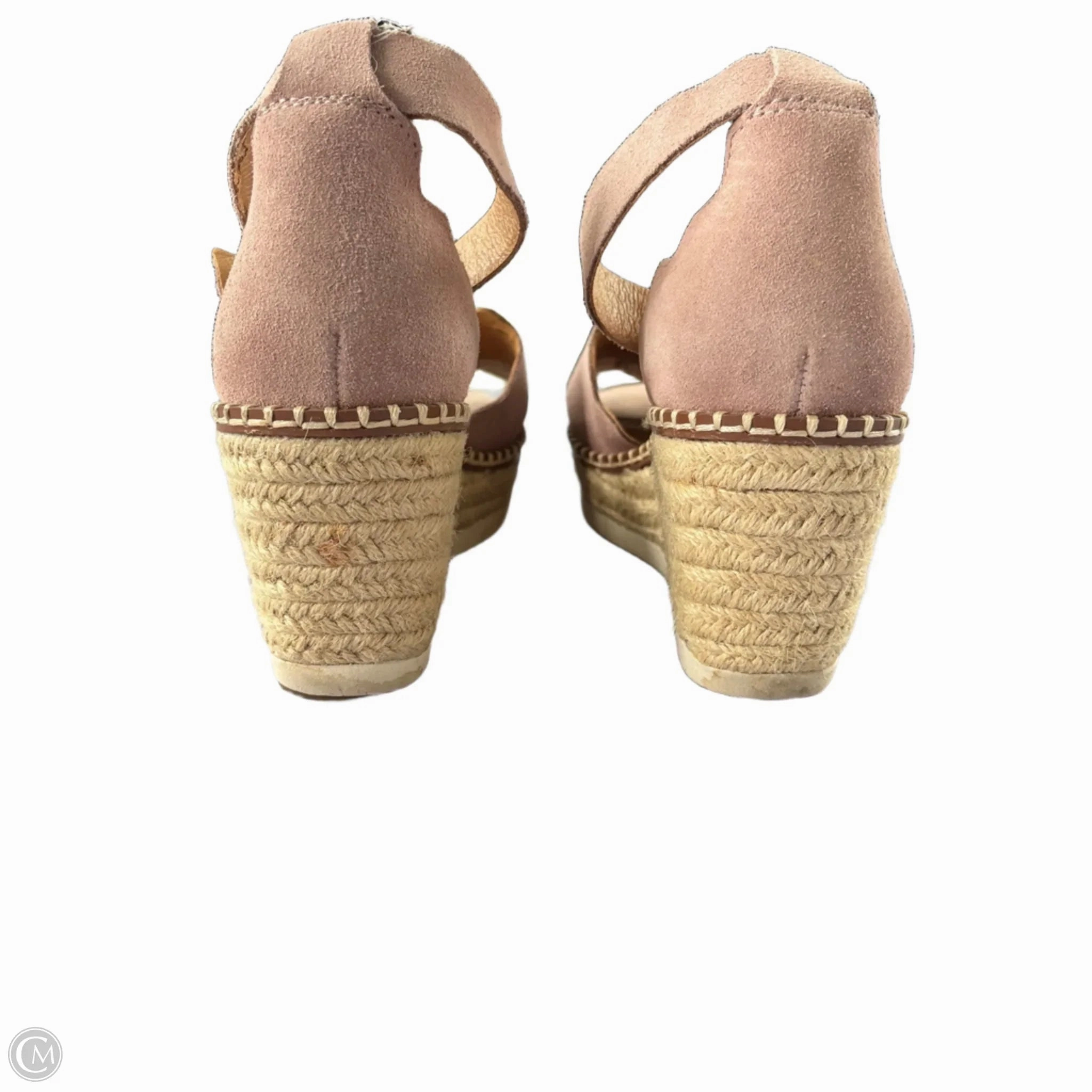 Sandals Heels Wedge By Crown Vintage In Purple, Size: 7.5