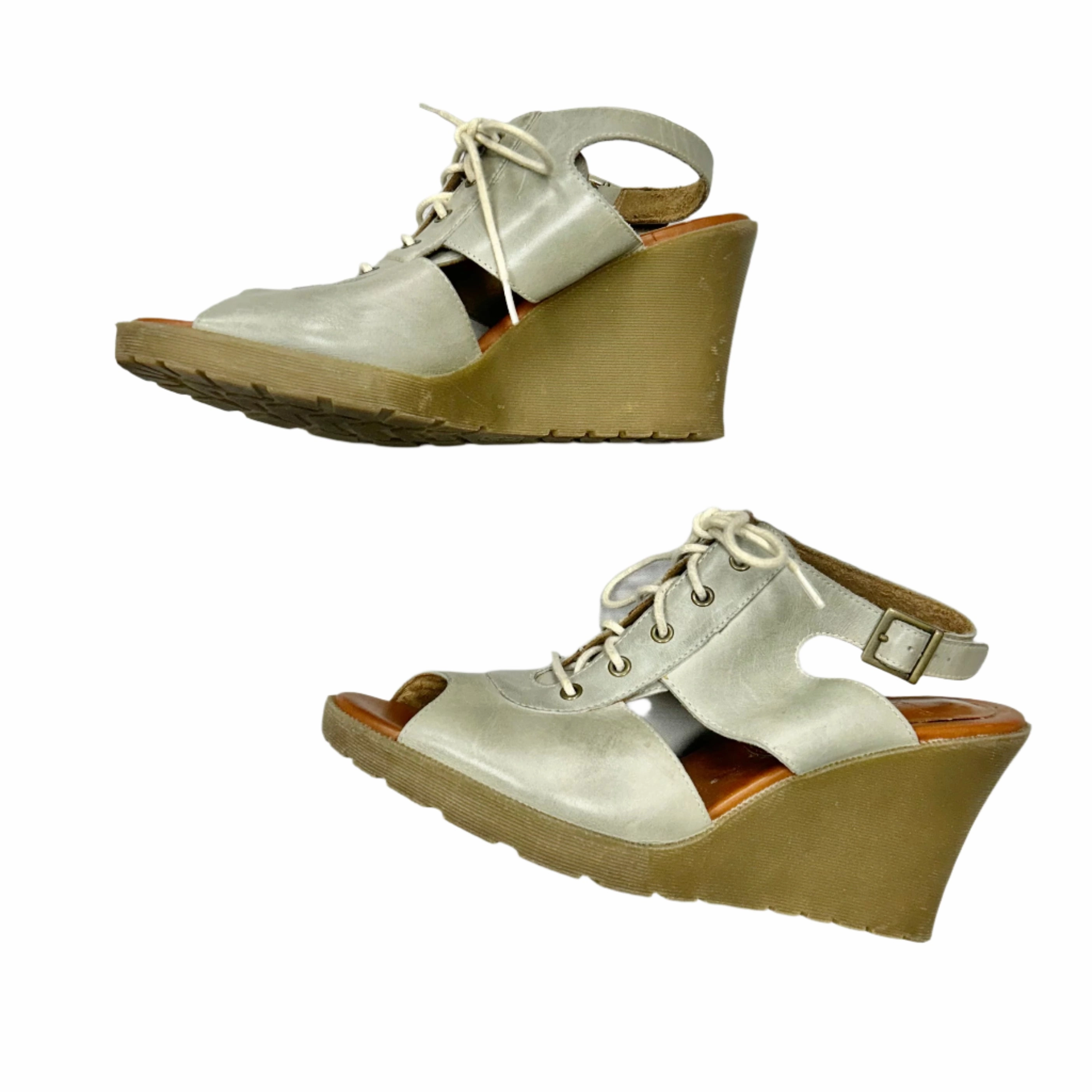 Sandals Heels Wedge By Dr Martens In Green, Size: 7