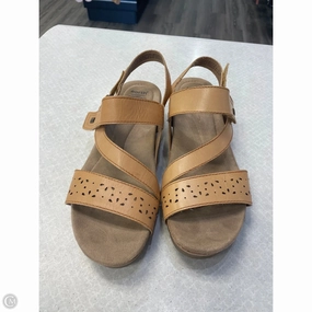 Sandals Heels Wedge By Earth Origins In Tan, Size: 9.5