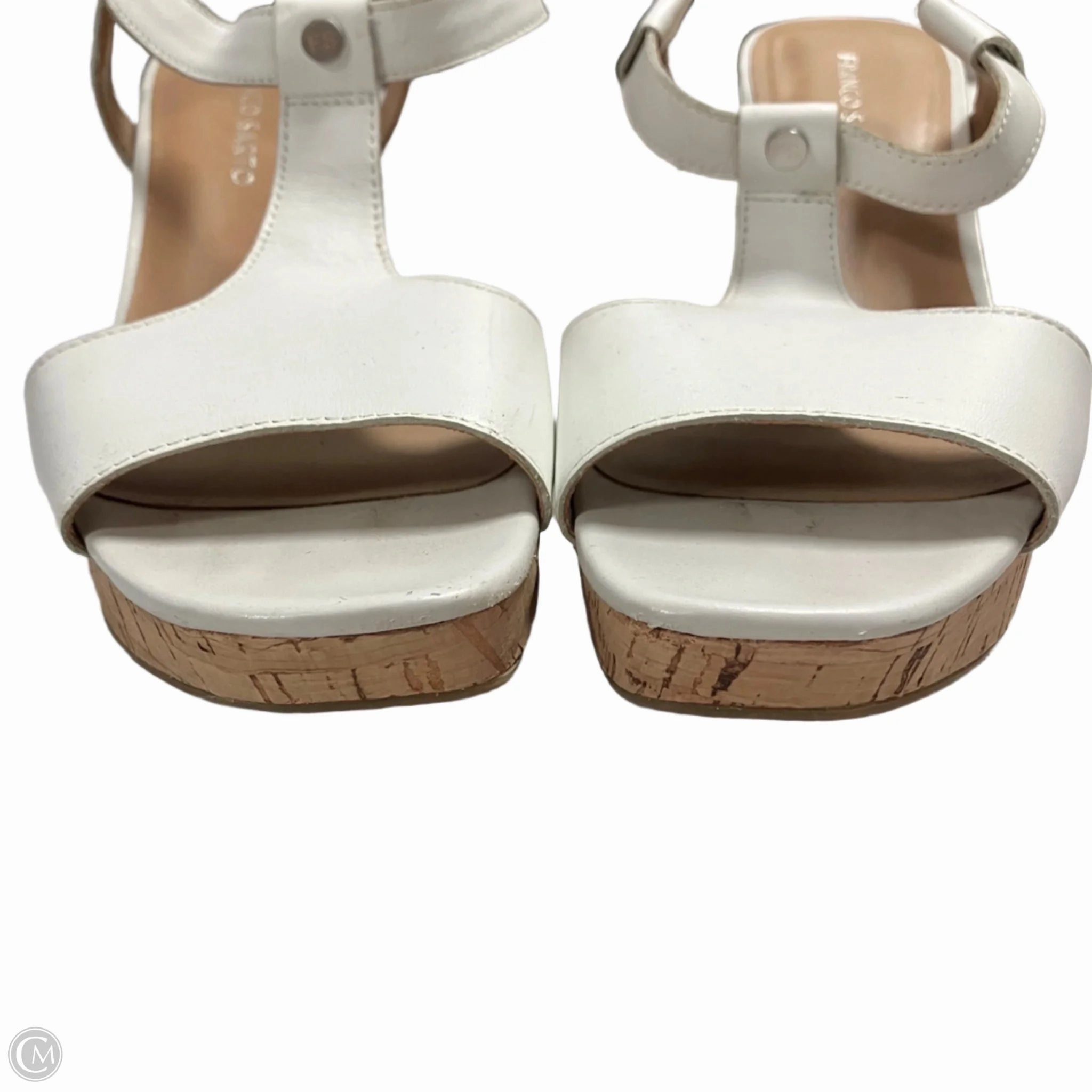 Sandals Heels Wedge By Franco Sarto In White, Size: 8.5