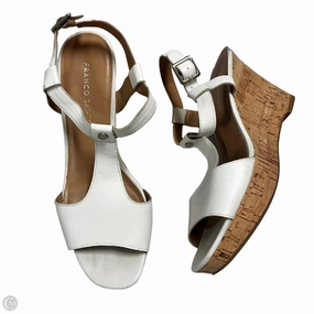 Sandals Heels Wedge By Franco Sarto In White, Size: 8.5