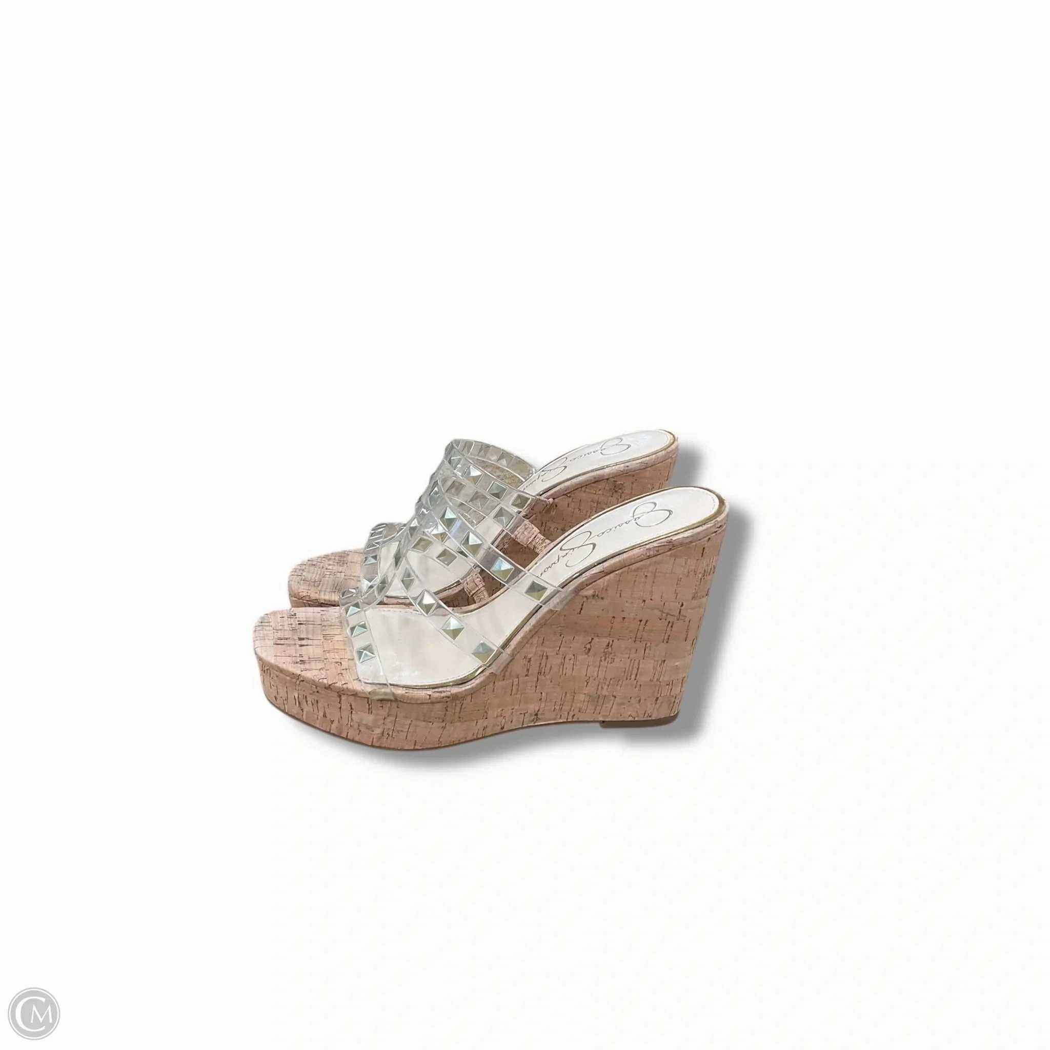 Sandals Heels Wedge By Jessica Simpson In Tan, Size: 8