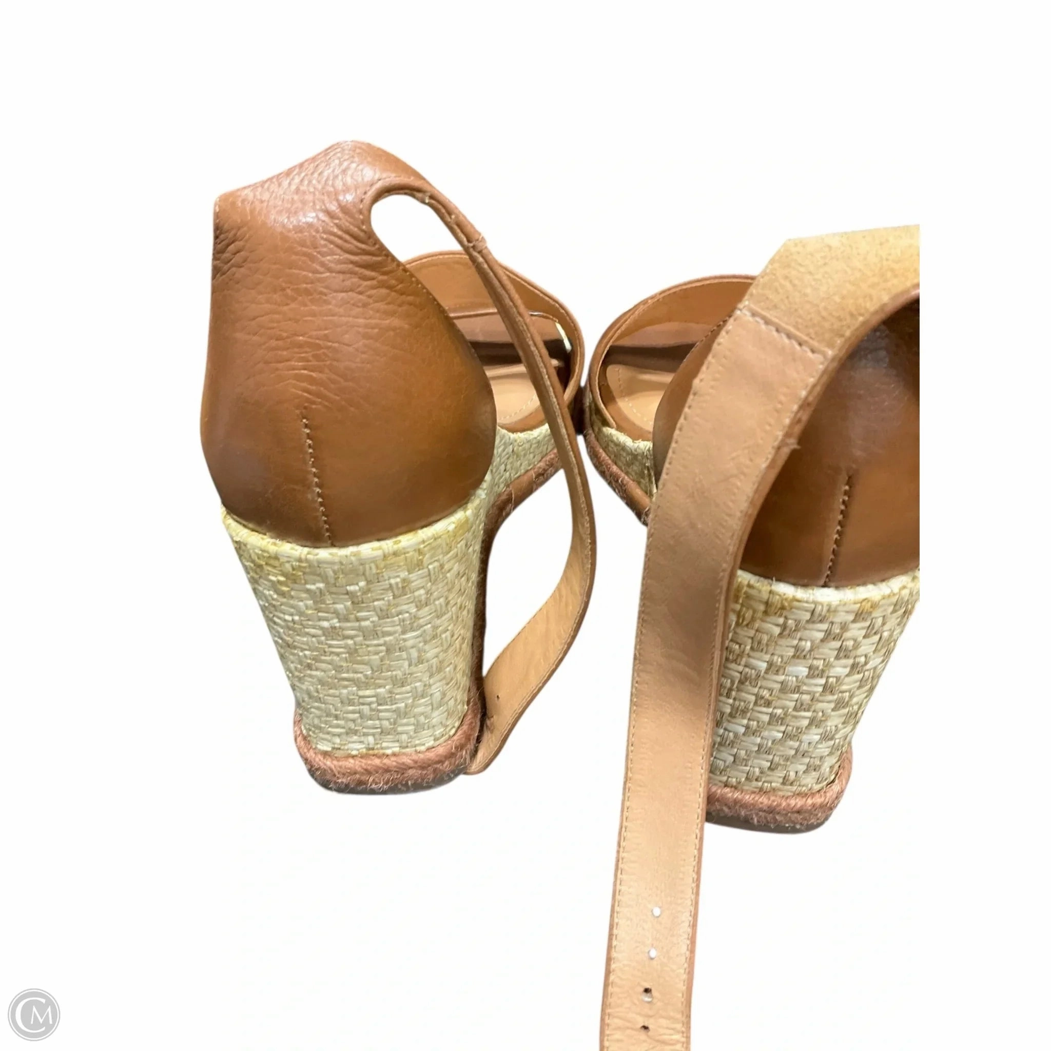 Sandals Heels Wedge By Johnston & Murphy In Brown, Size: 8.5