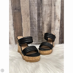 Sandals Heels Wedge By Steve Madden In Black, Size: 8