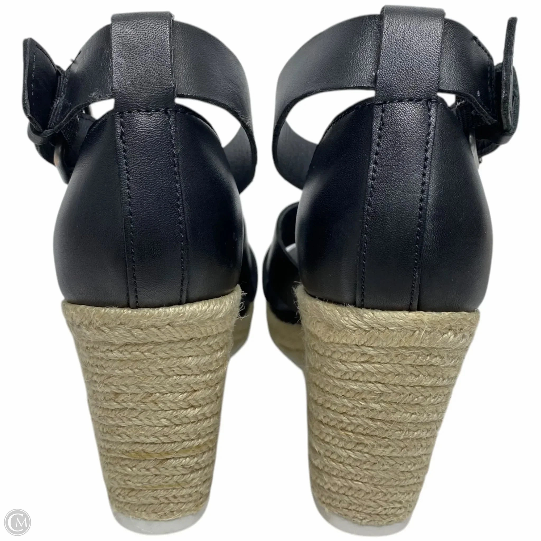 Sandals Heels Wedge By Treasure And Bond In Black, Size: 7