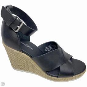 Sandals Heels Wedge By Treasure And Bond In Black, Size: 7