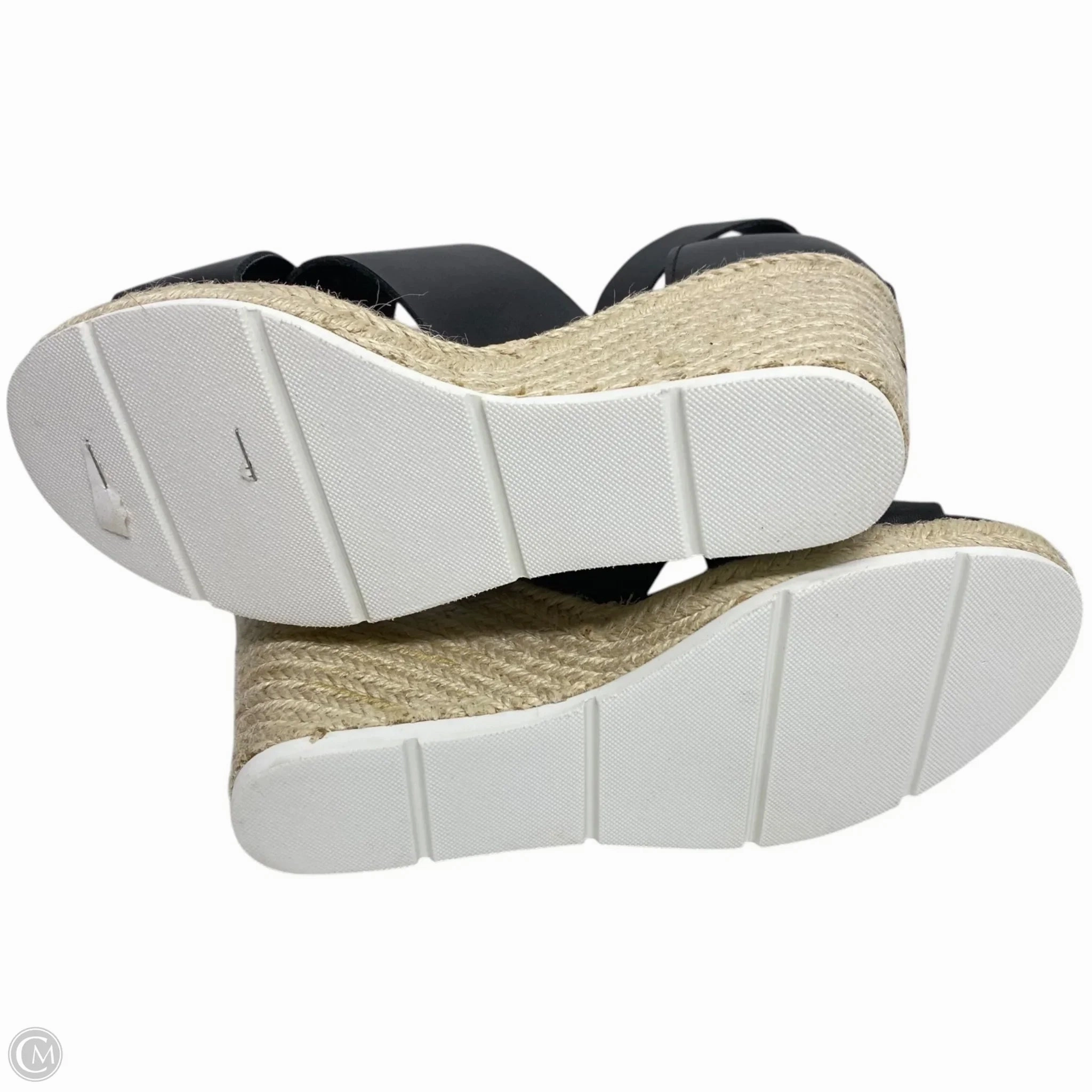 Sandals Heels Wedge By Treasure And Bond In Black, Size: 7