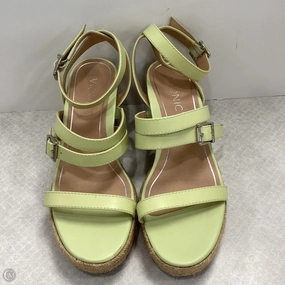 Sandals Heels Wedge By Vionic In Green, Size: 6.5