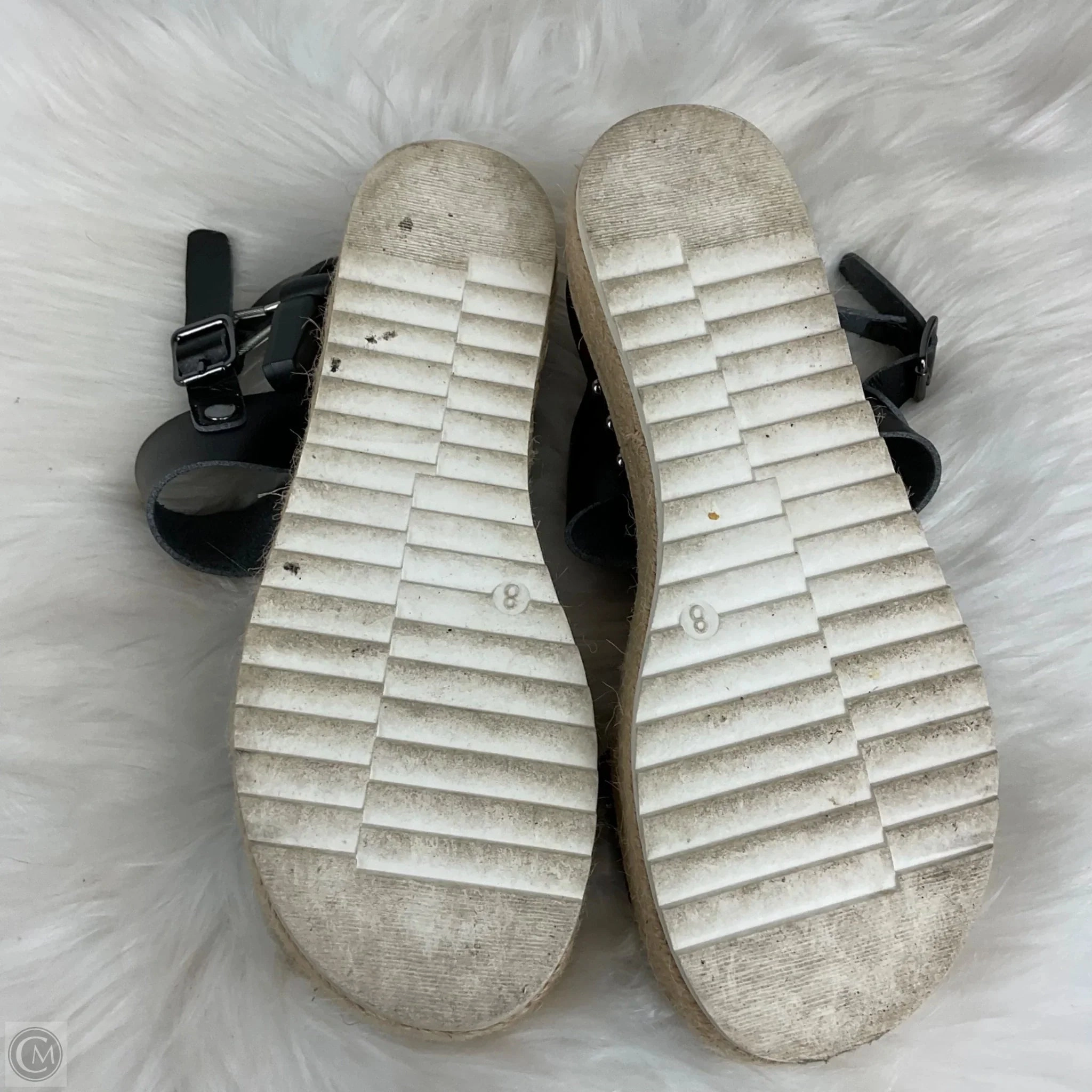 Sandals Heels Wedge By Xappeal In Black, Size: 8