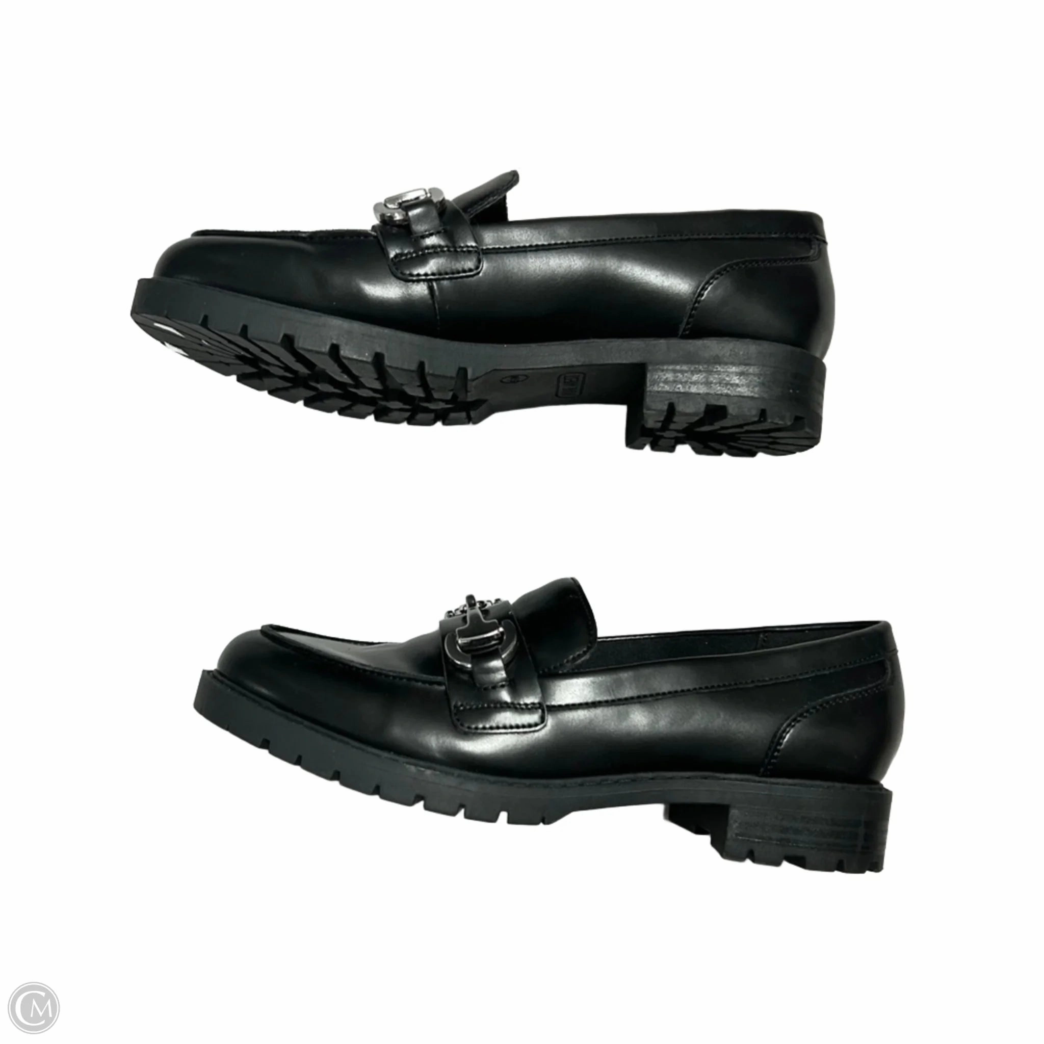Shoes Flats By Nine West In Black & Silver, Size: 5.5