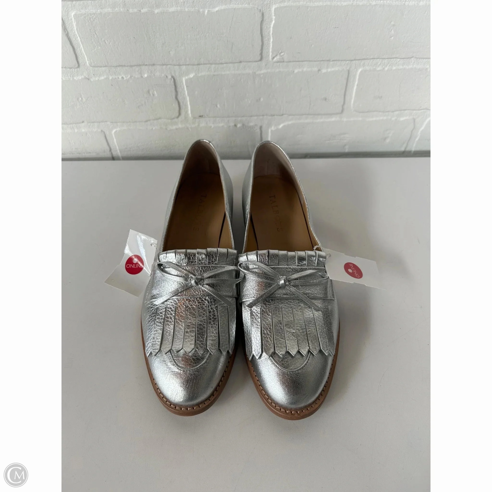 Shoes Flats By Talbots In Silver, Size: 7