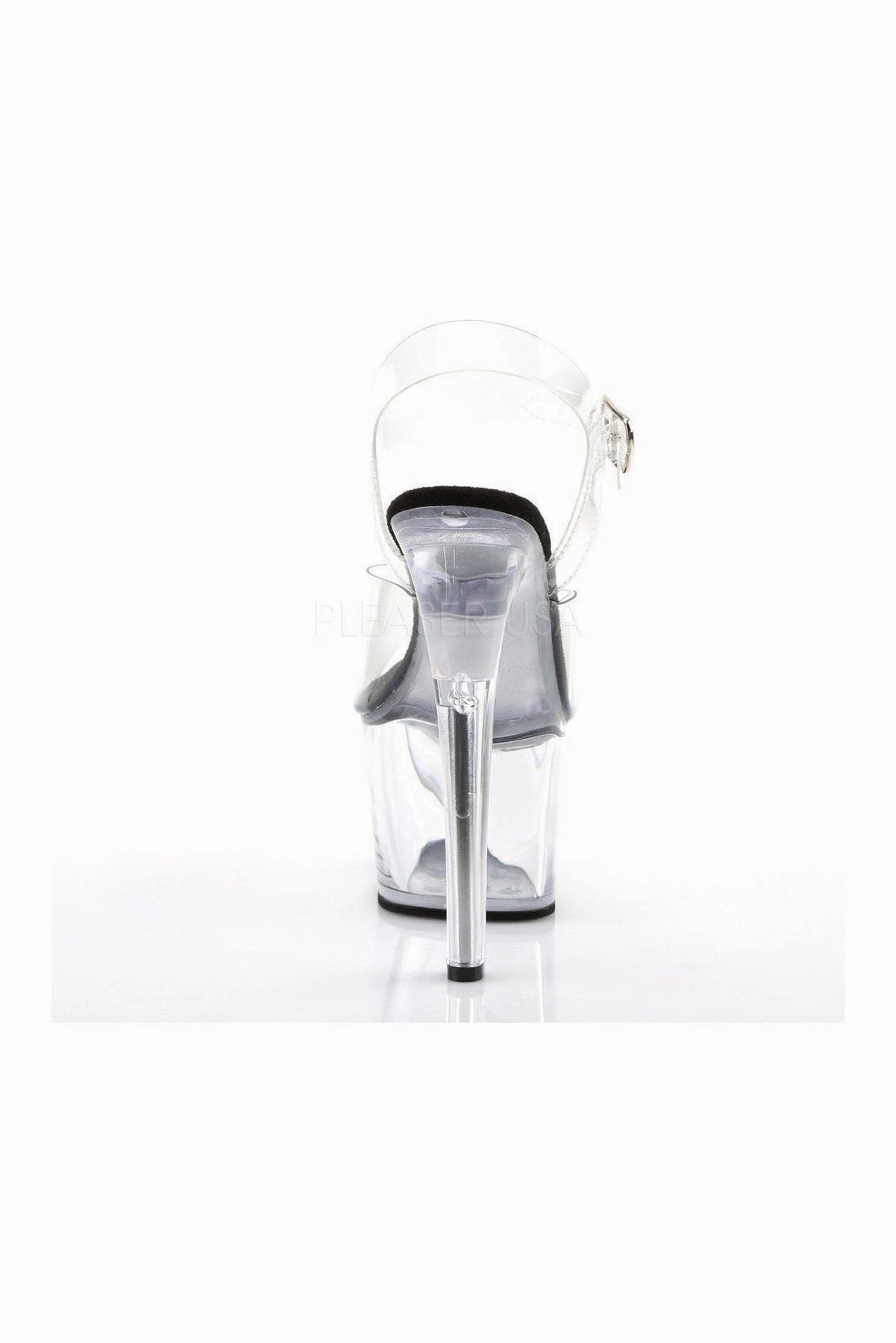 SKY-308 Platform Sandal  | Black Vinyl