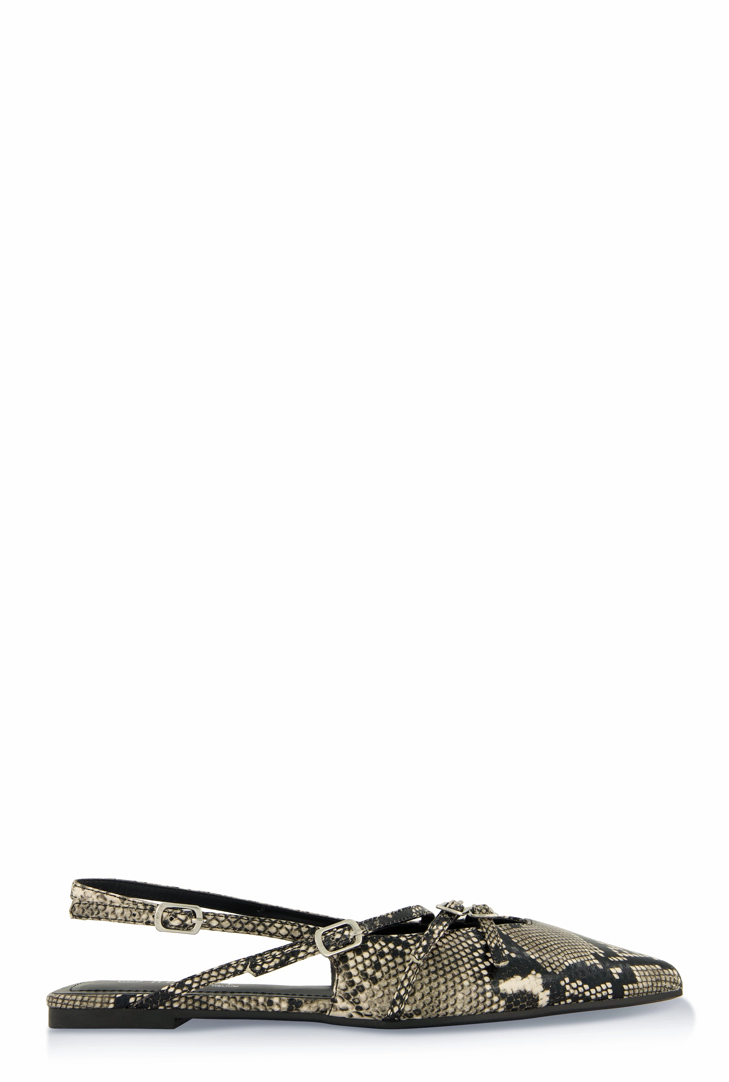 Slingback Buckle Flats
