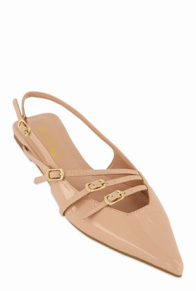 Slingback Buckle Flats