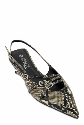 Slingback Buckle Flats