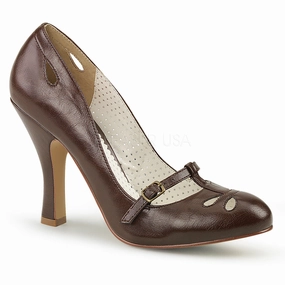 SMITTEN-20  Dark Brown Faux Leather