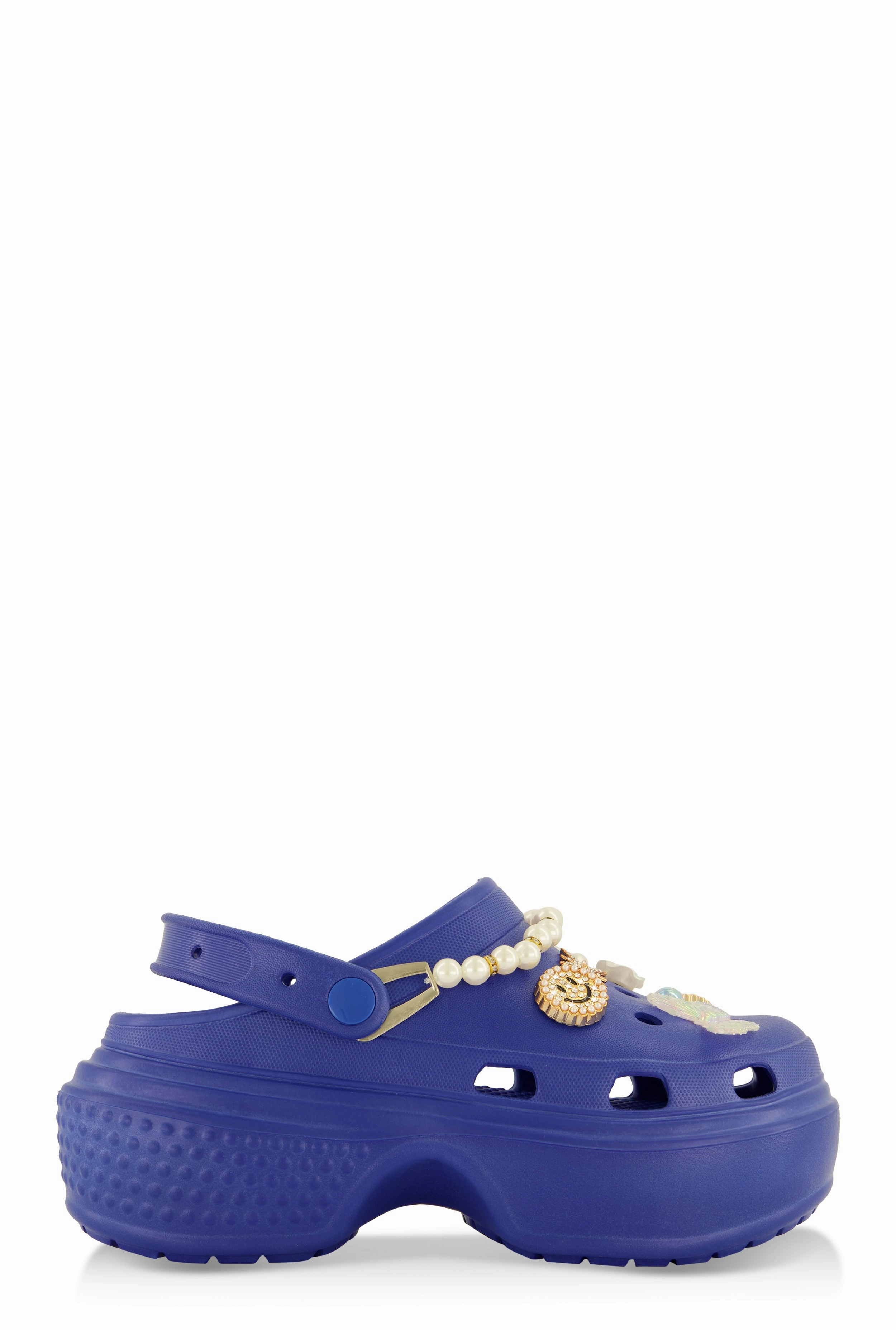 Studded Charm Platform Clogs