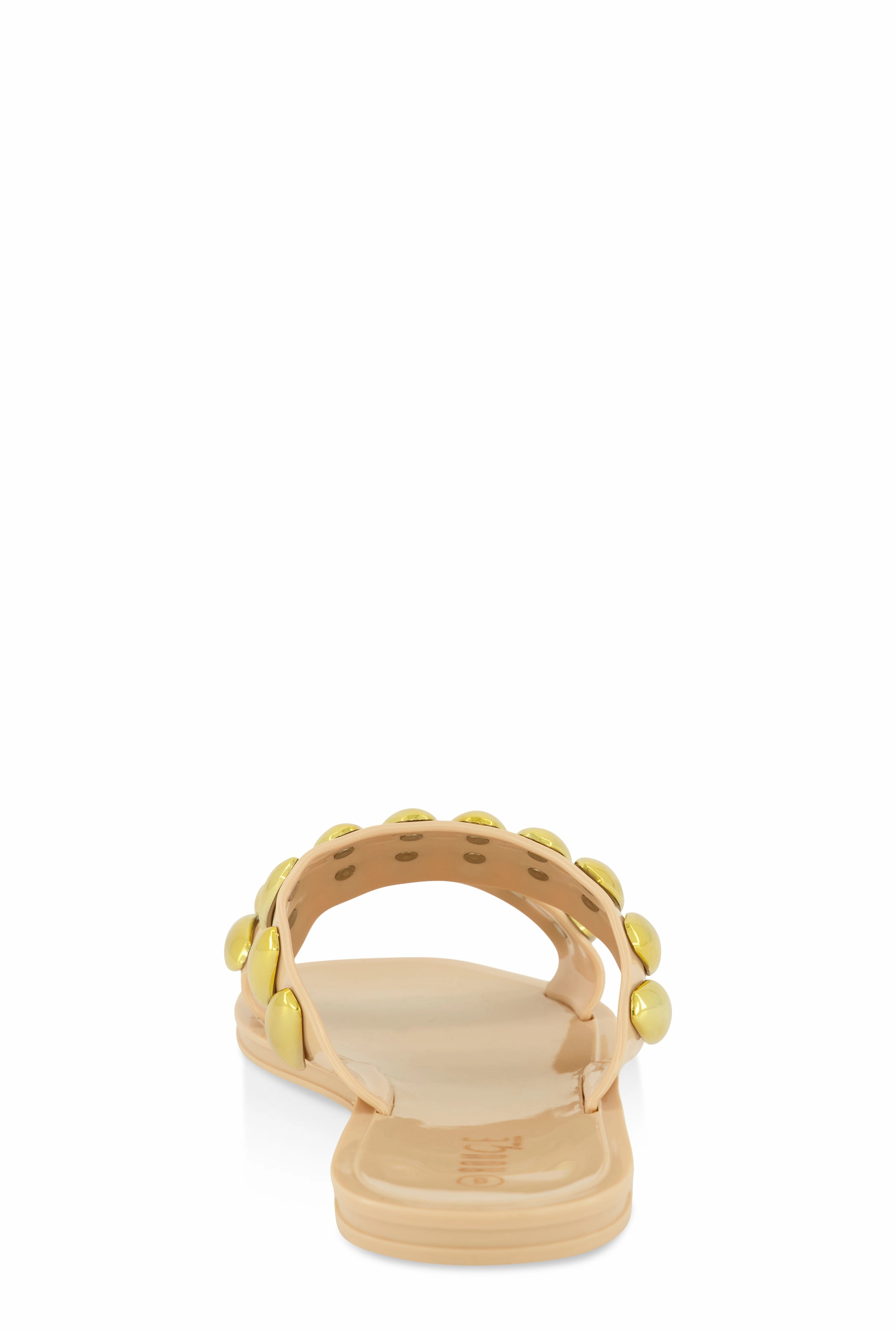 Studded Double Band Jelly Sandals