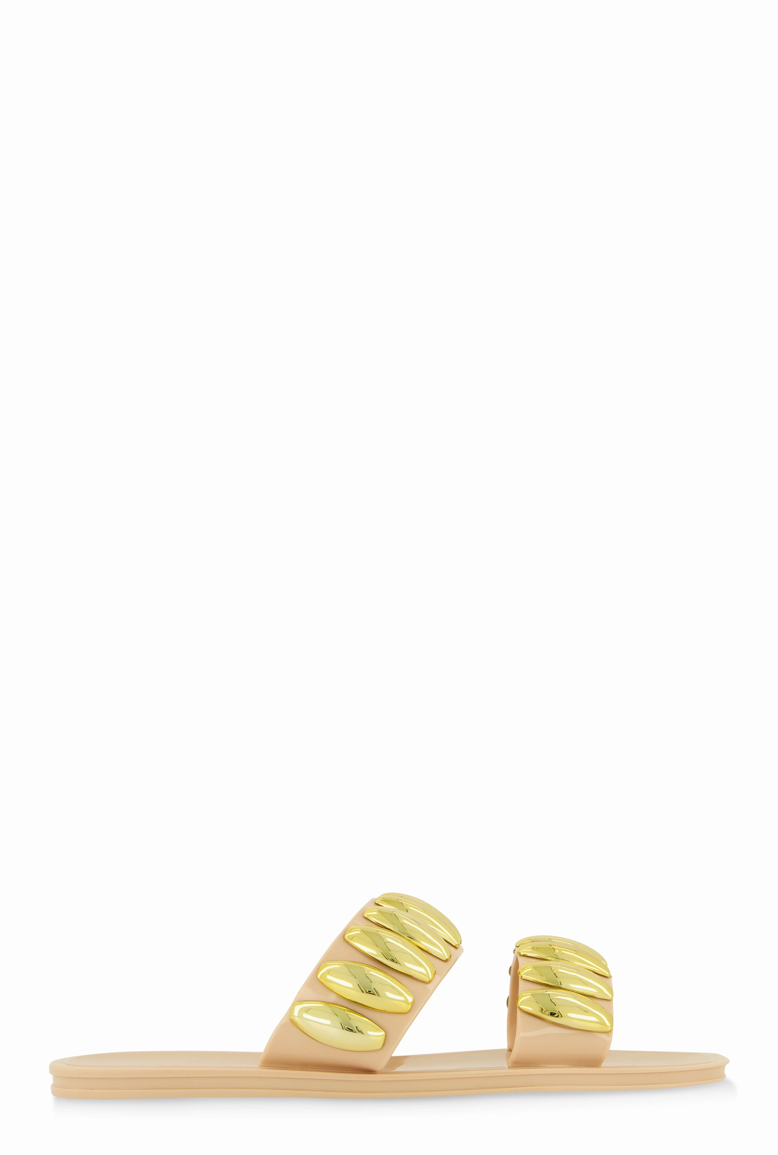 Studded Double Band Jelly Sandals
